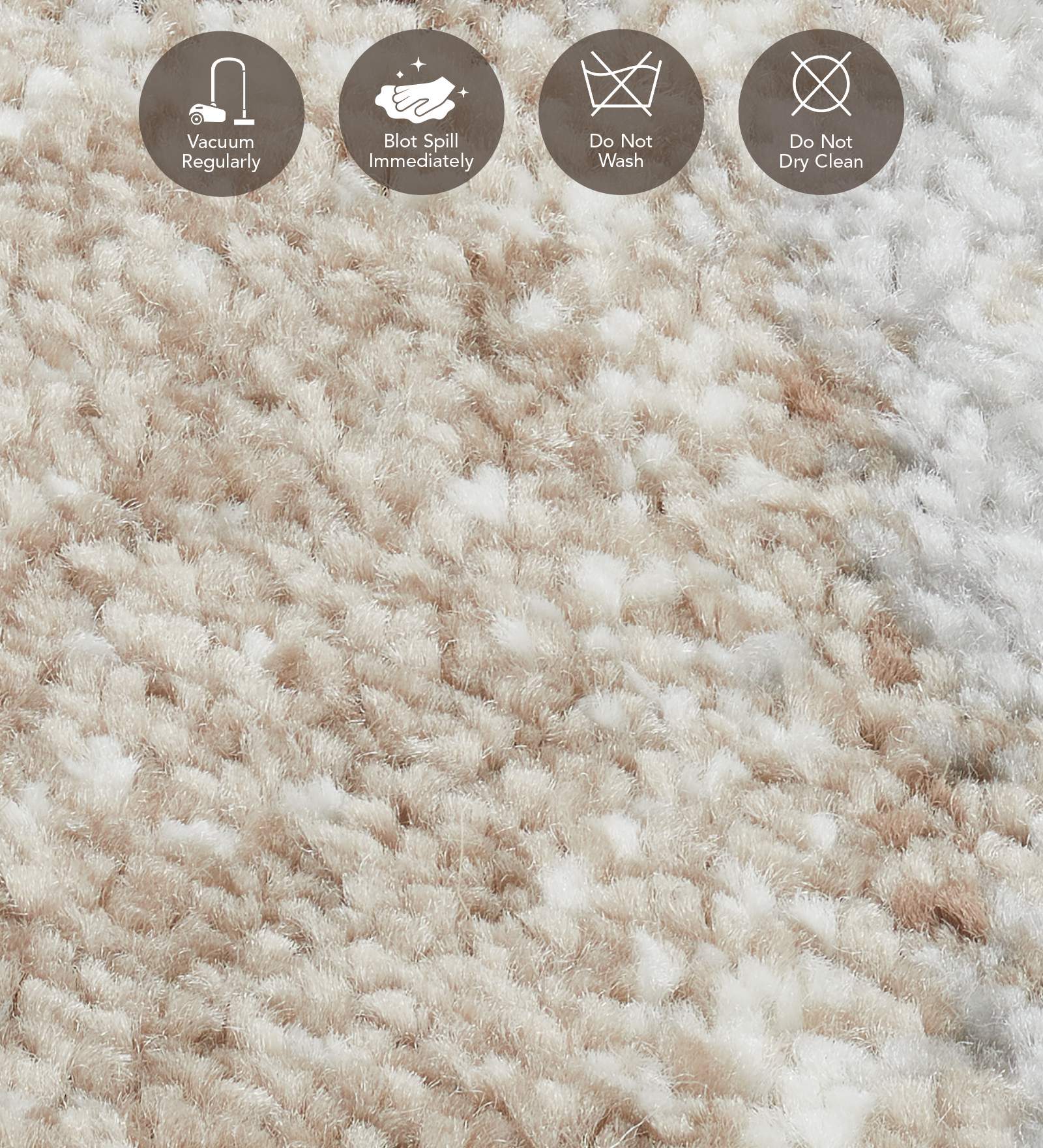 Diamond Geometric Machine Made Carpet Cream and D.Brown