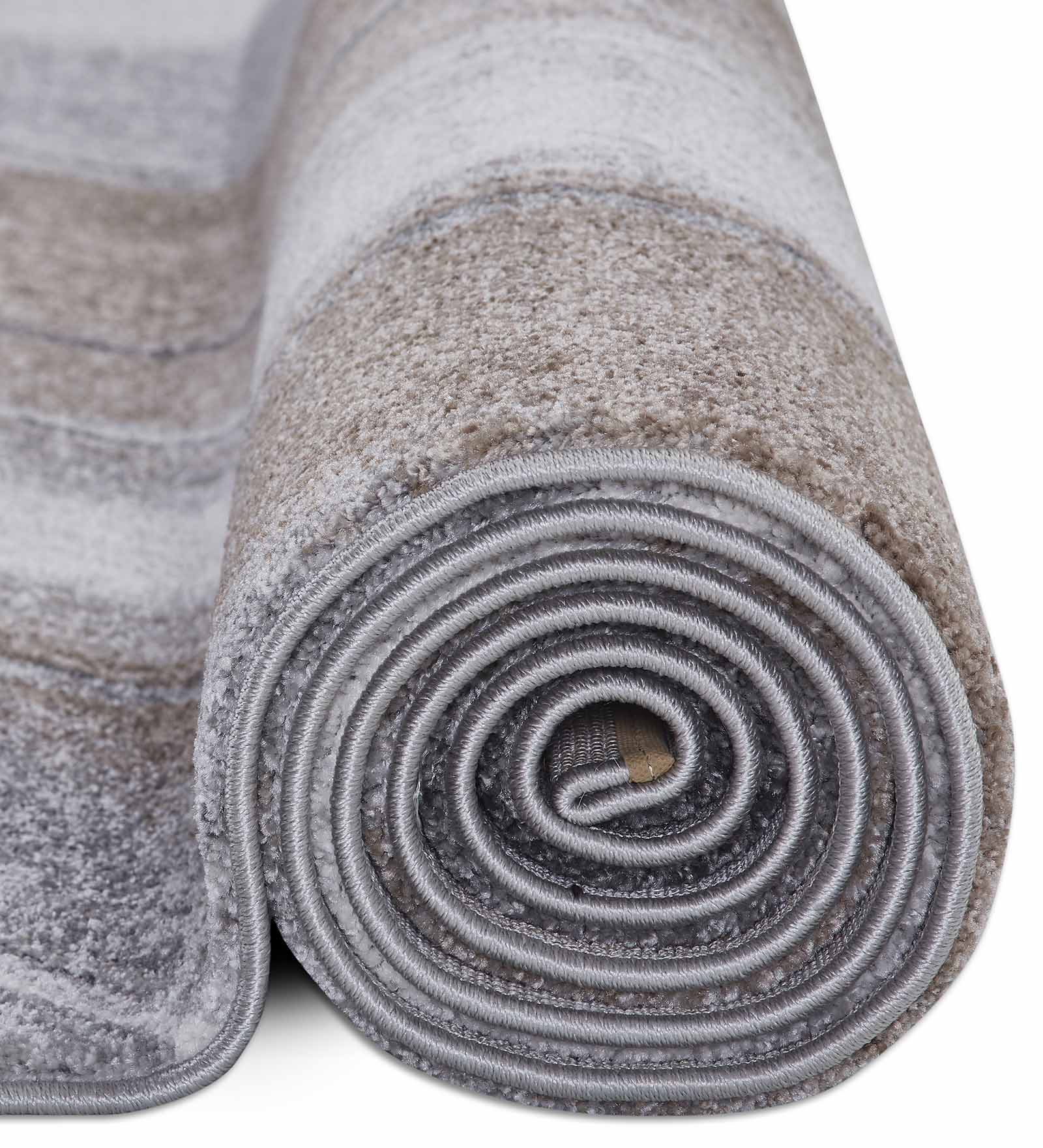 Diamond Abstract Machine Made Carpet Brown Grey
