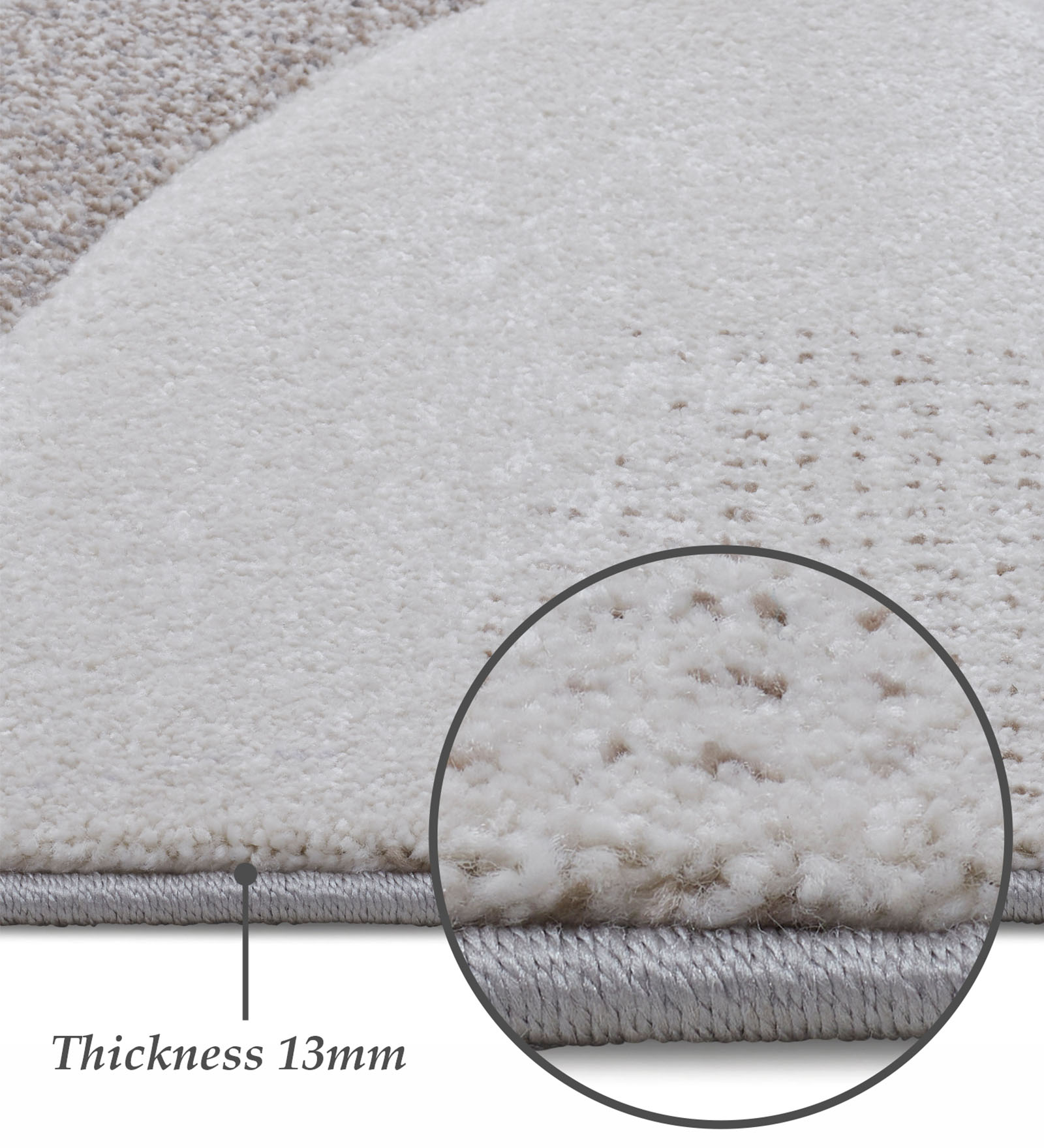 Diamond Abstract Machine Made Carpet D.Brown and Grey