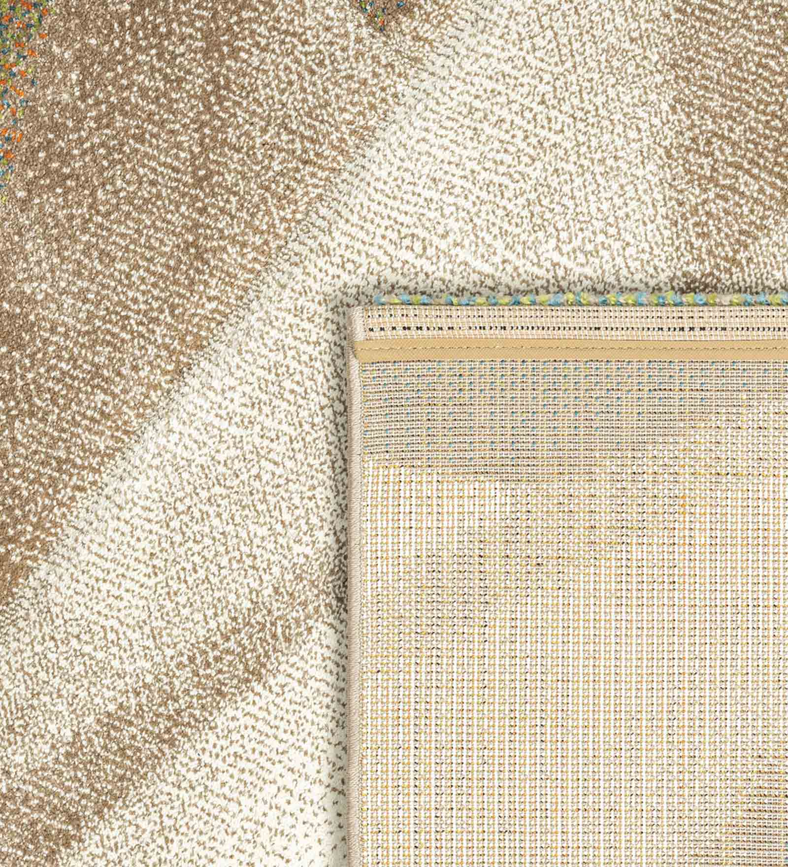 Diamond Abstract Machine Made Carpet Brown Beige