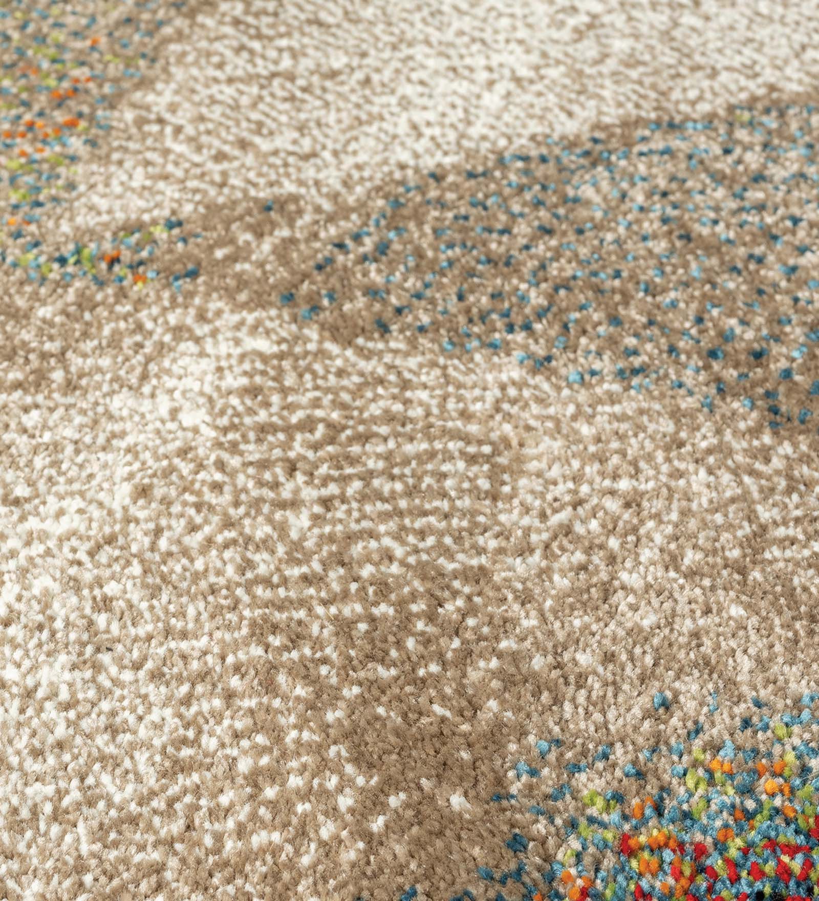 Diamond Abstract Machine Made Carpet Brown Beige