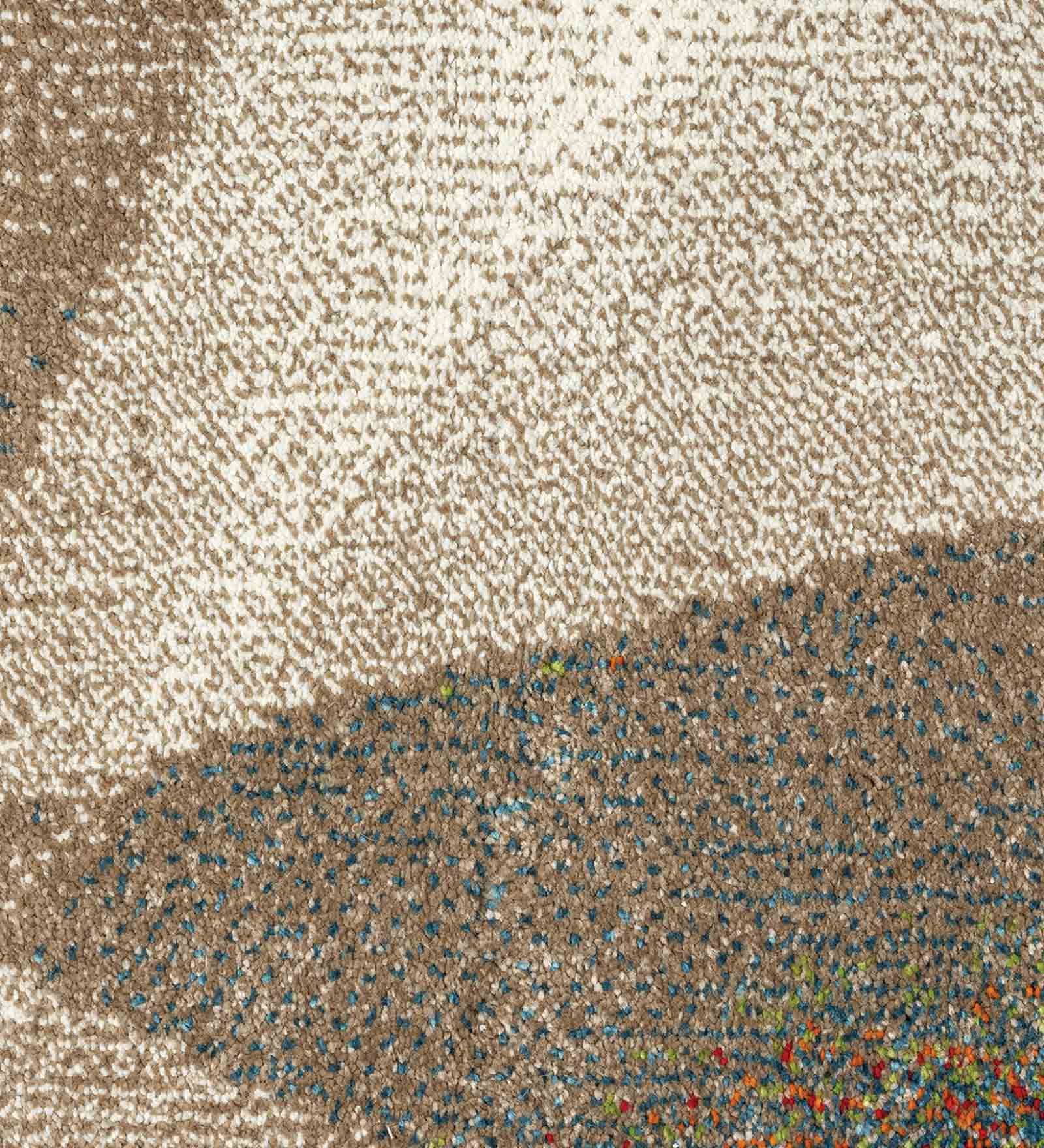 Diamond Abstract Machine Made Carpet Brown Beige