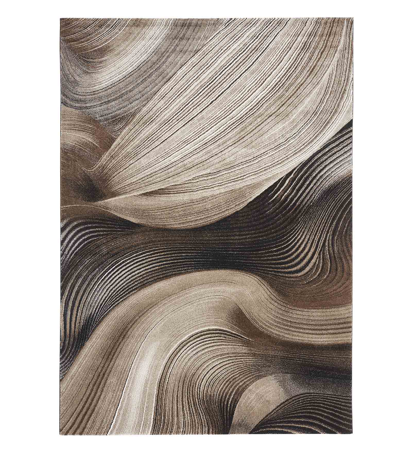 Diamond Abstract Machine Made Carpet Brown