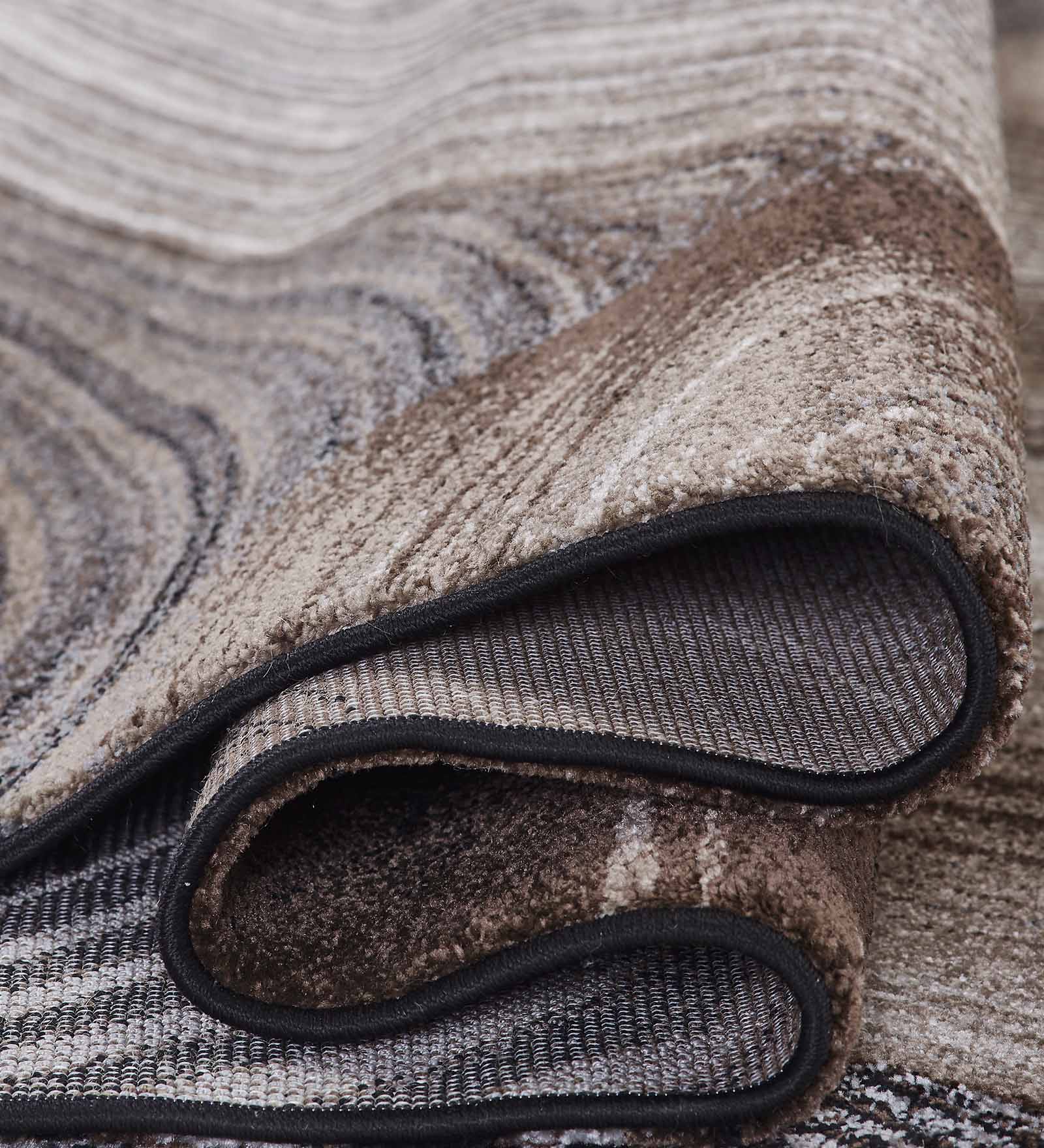 Diamond Abstract Machine Made Carpet Brown