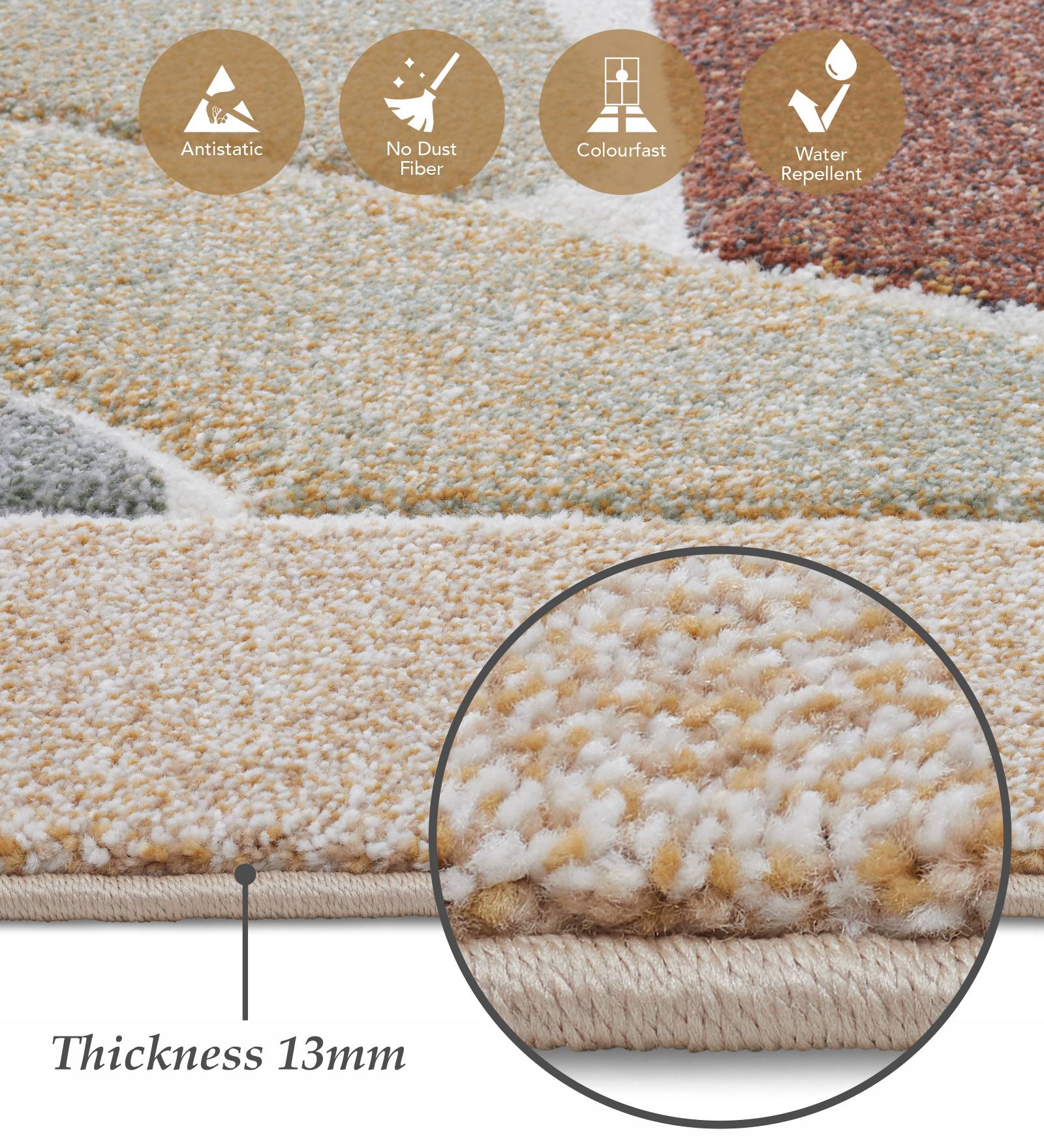 Diamond Polypropylene Abstract Runner Multi