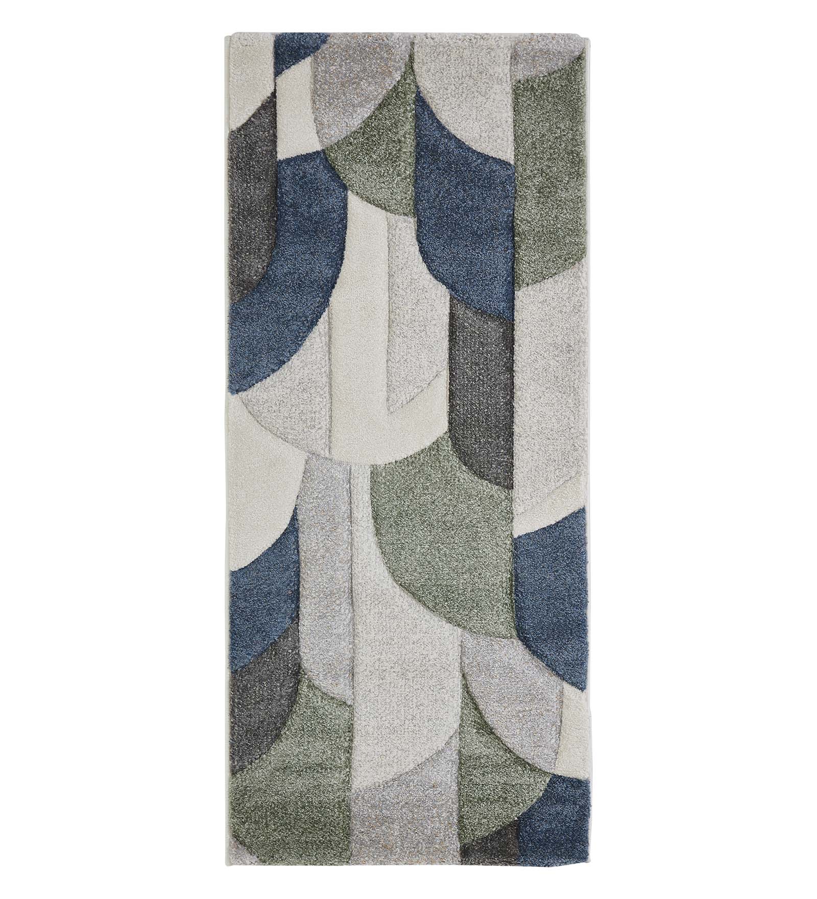 Diamond Polypropylene Abstract Runner Olive and Cream
