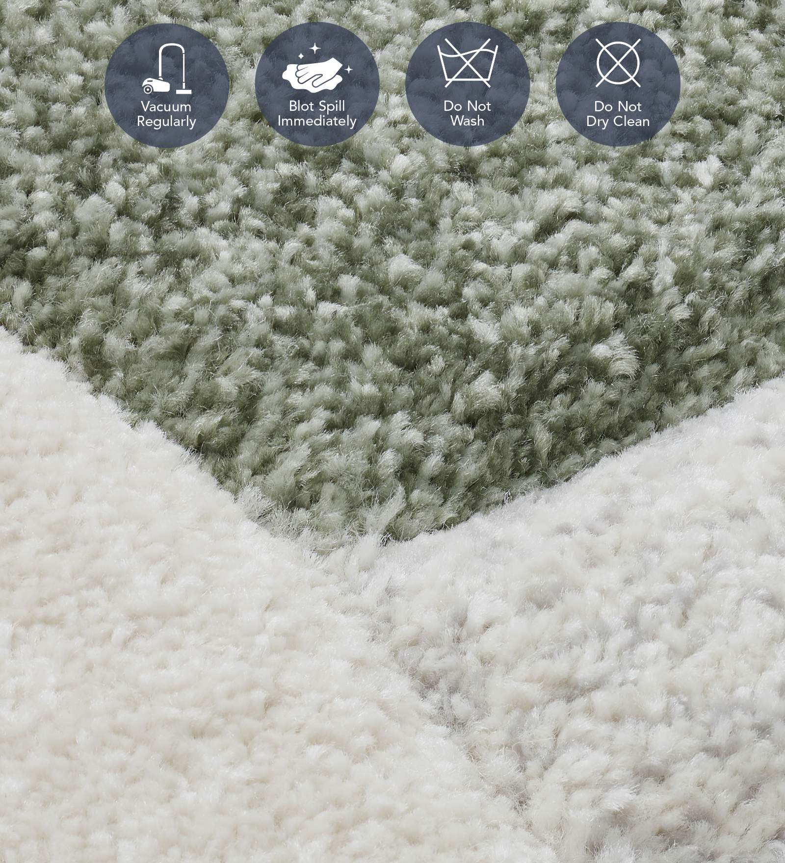 Diamond Polypropylene Abstract Runner Olive and Cream