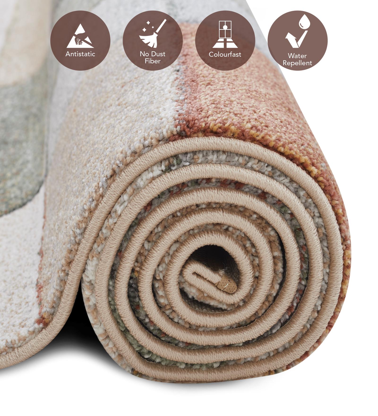 Diamond Polypropylene Abstract Carpet Multi