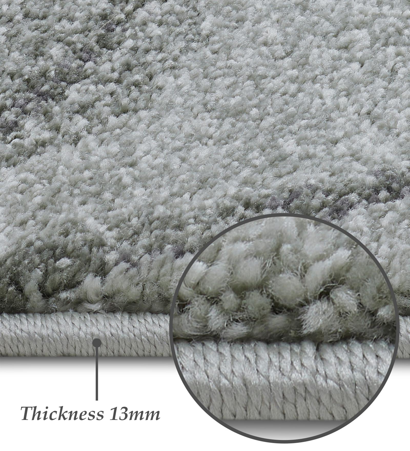 Diamond Floral Machine Made Carpet Olive and Cream