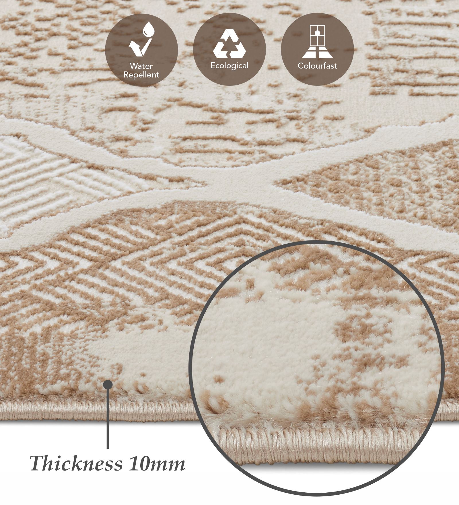 Seher Moroccan Bedside Runner D Beige