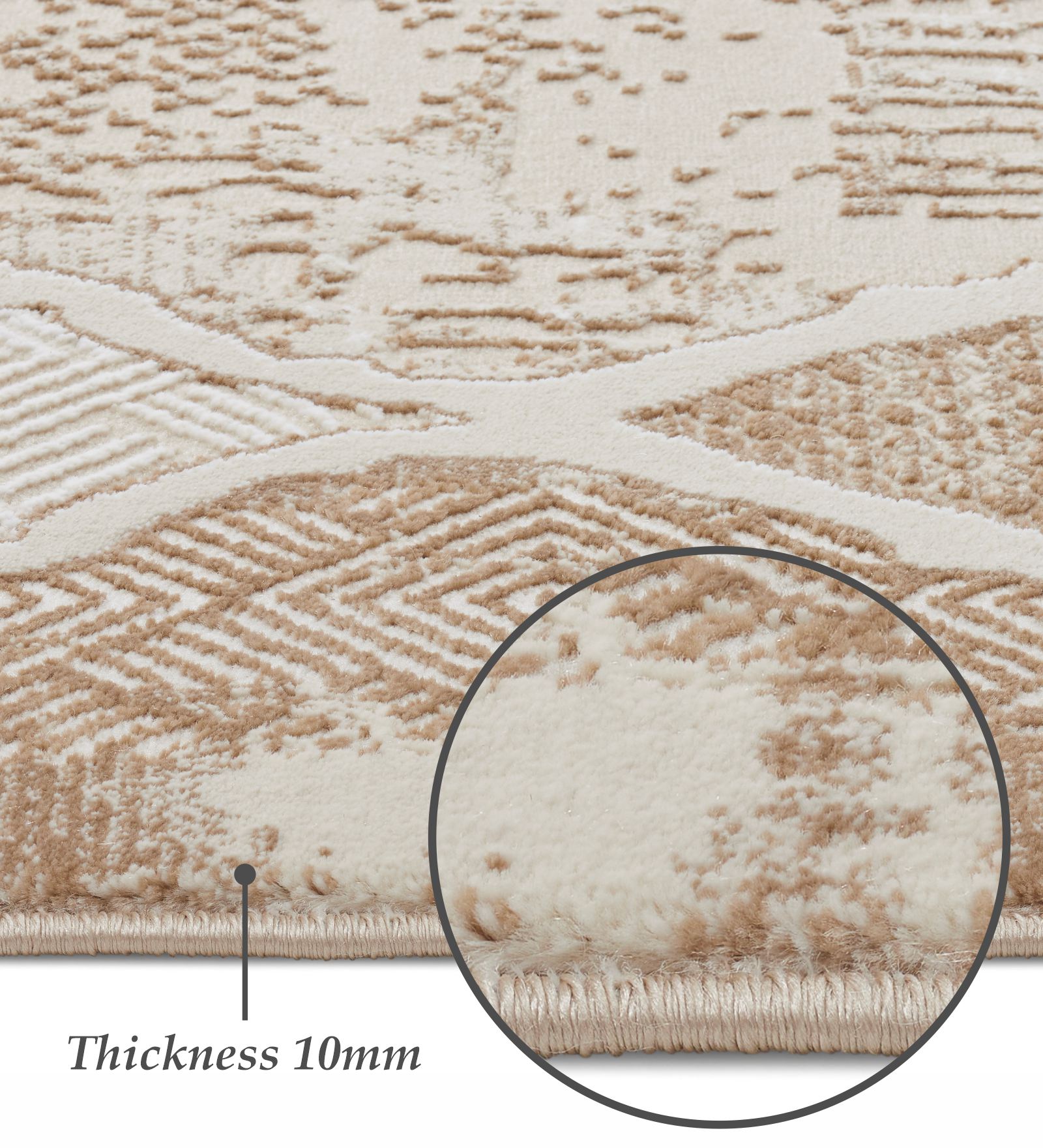 Seher Moroccan Machine Made Carpet D Beige