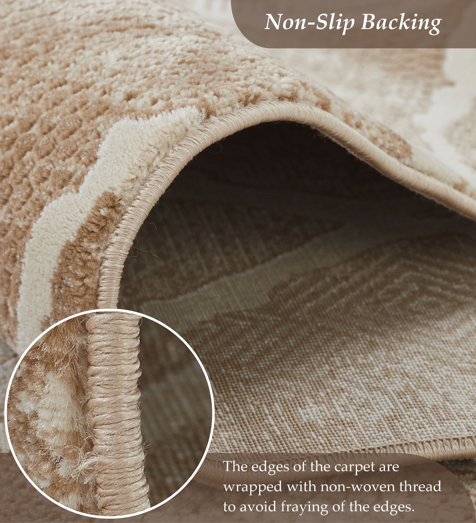 Seher Moroccan Machine Made Carpet D Beige