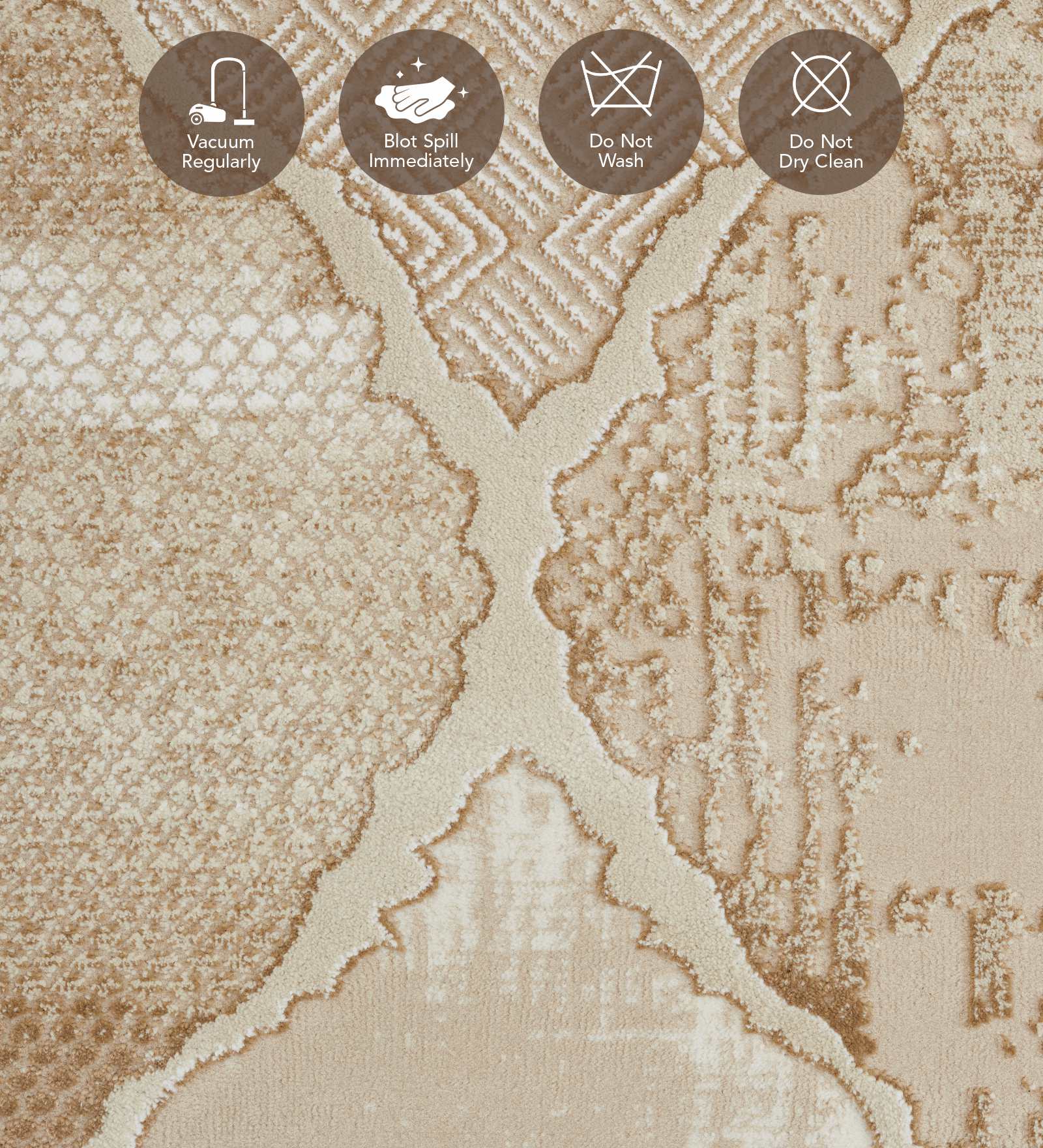 Seher Moroccan Machine Made Carpet D Beige