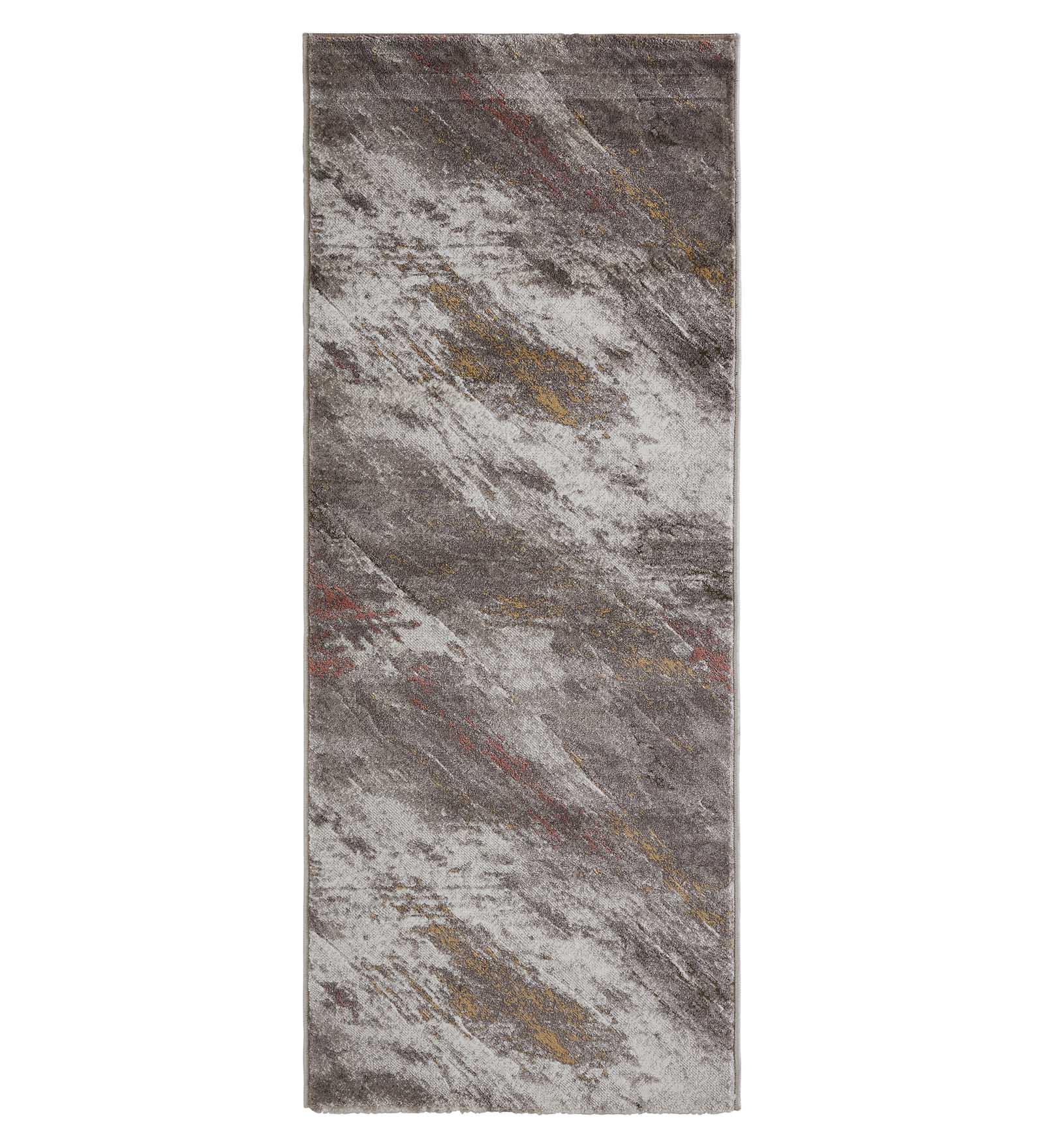 Flamme Polypropylene Abstract Runner Brown and Cream