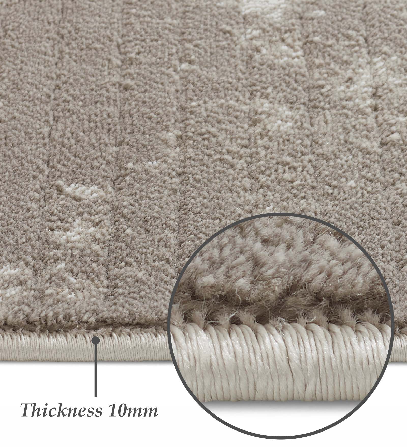 Flamme Polypropylene Abstract Carpet Olive and Mustard