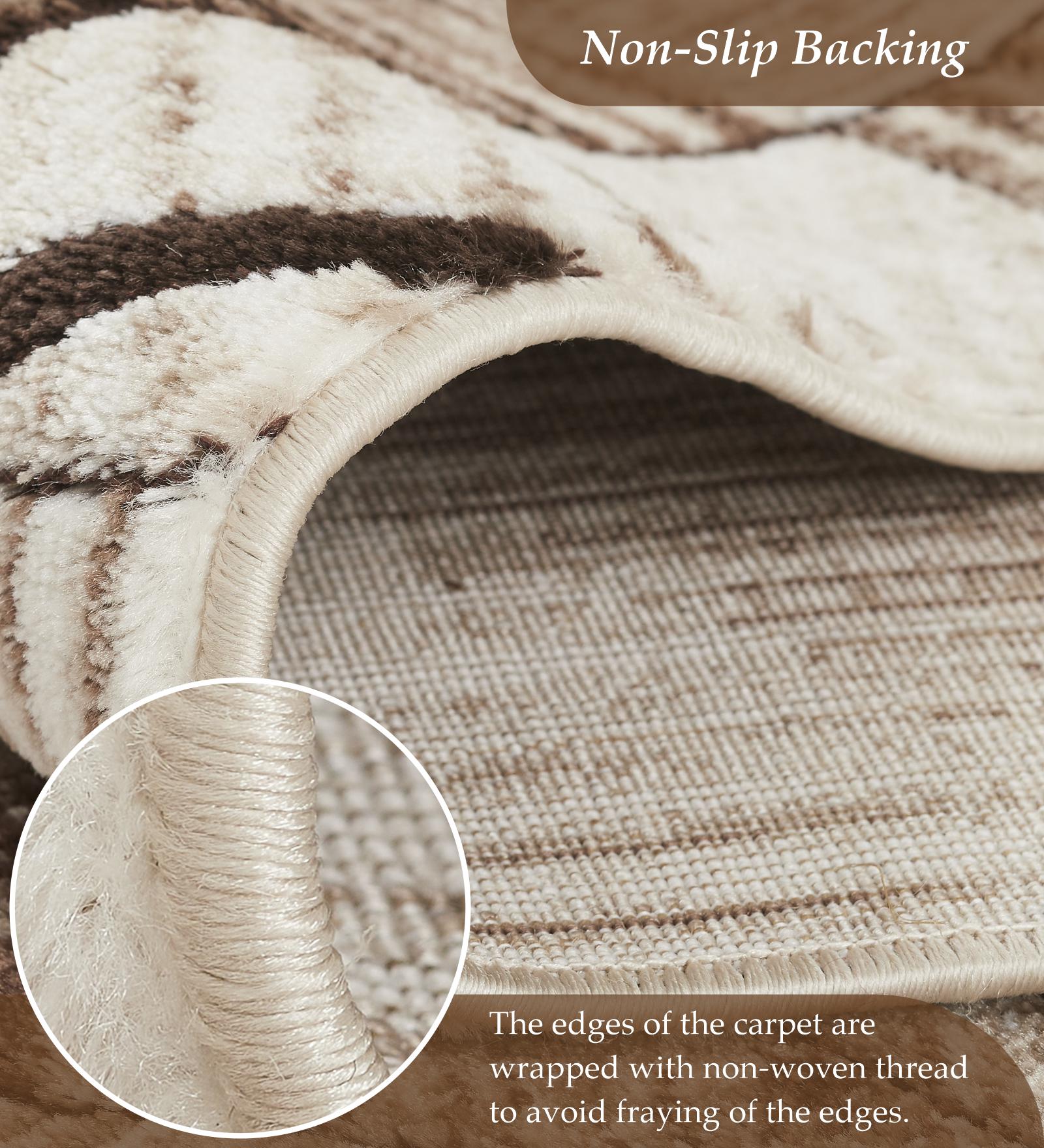 Genious Machine Made Runner Brown and Beige