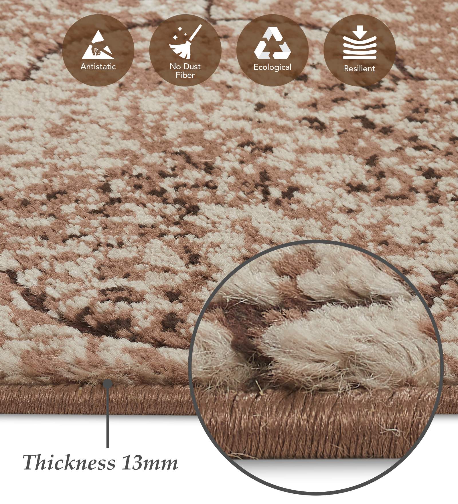 Genious Machine Made Runner Beige Brown