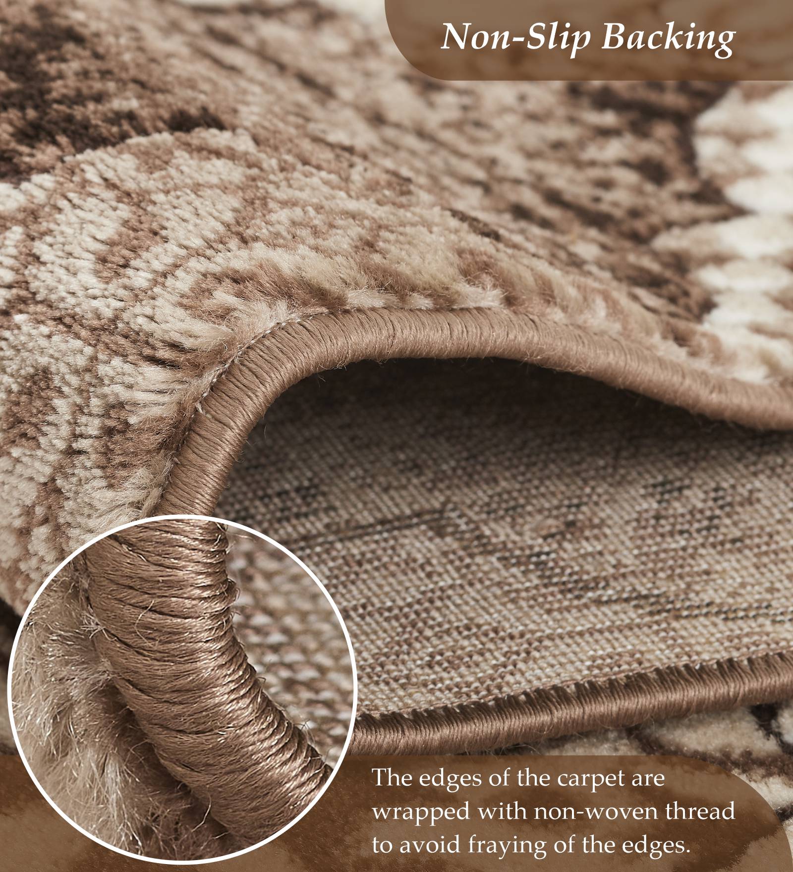 Genious Machine Made Runner Beige Brown