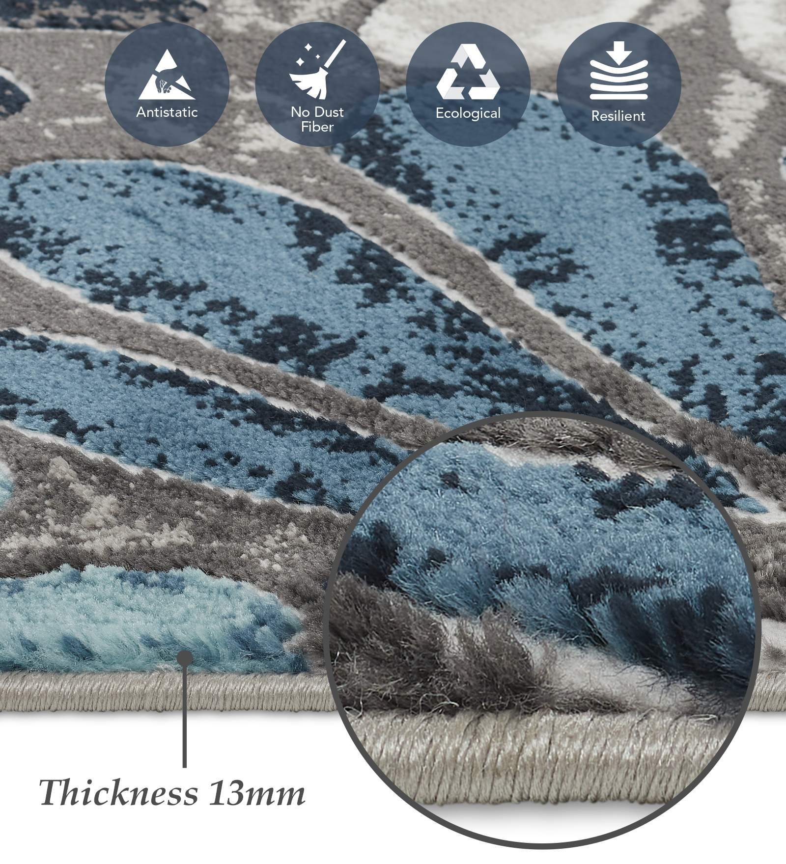 Genious Machine Made Runner Blue and Grey