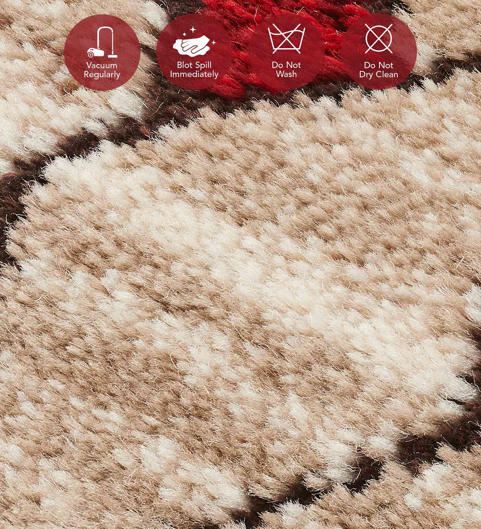 Genious Machine Made Runner Brown and Burgundy