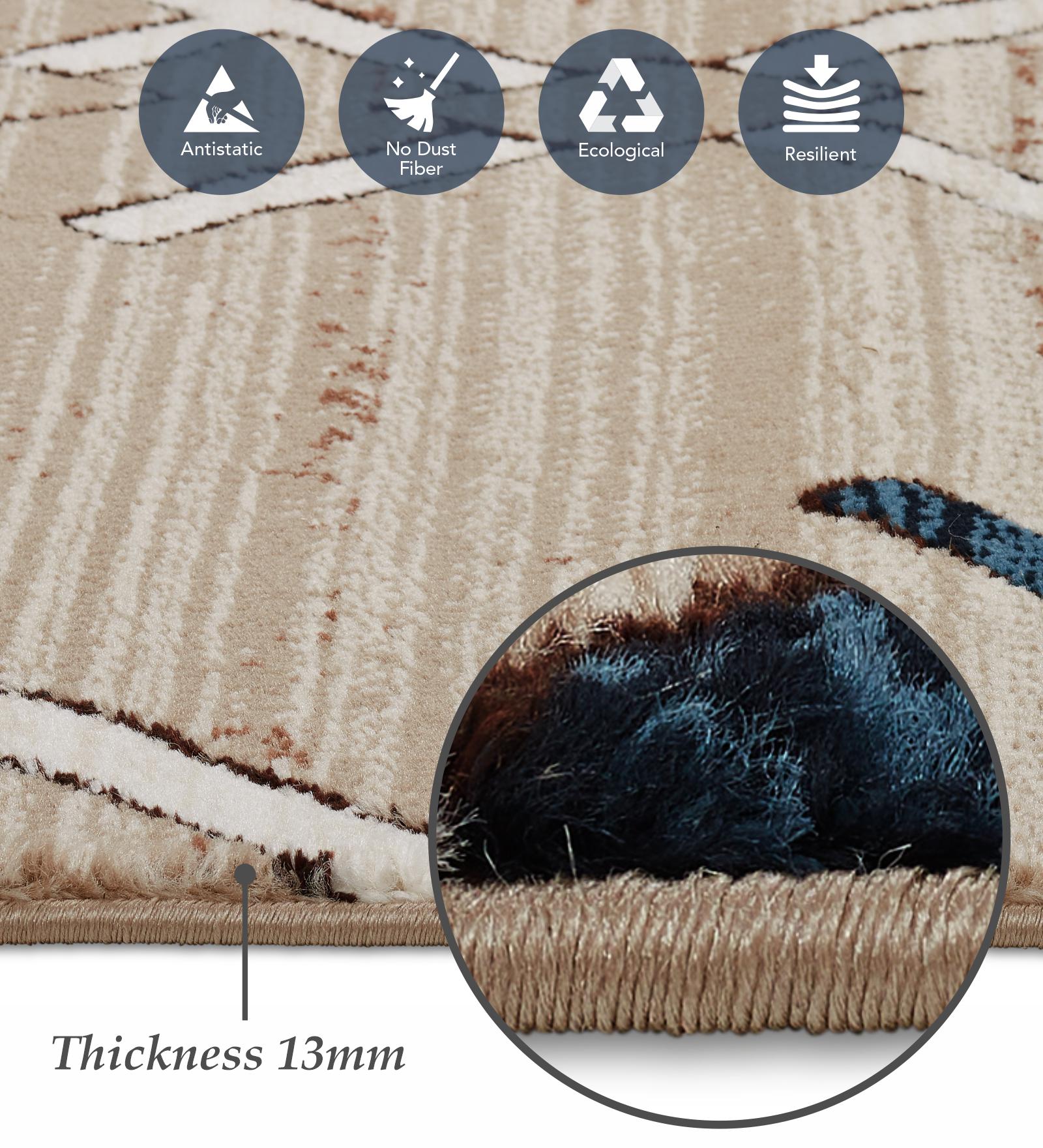 Genious Machine Made Runner Navy and Brown