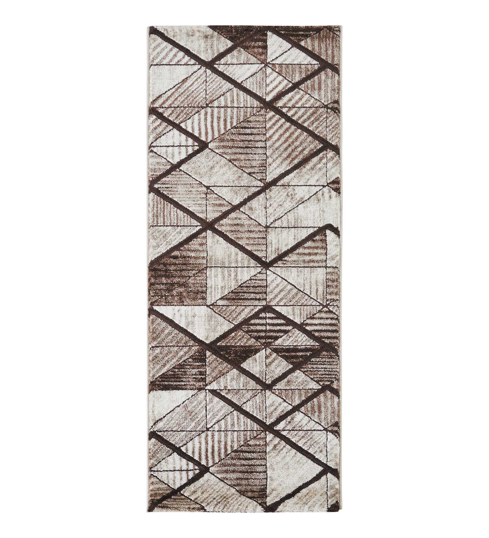 Genious Machine Made Runner Brown and Beige