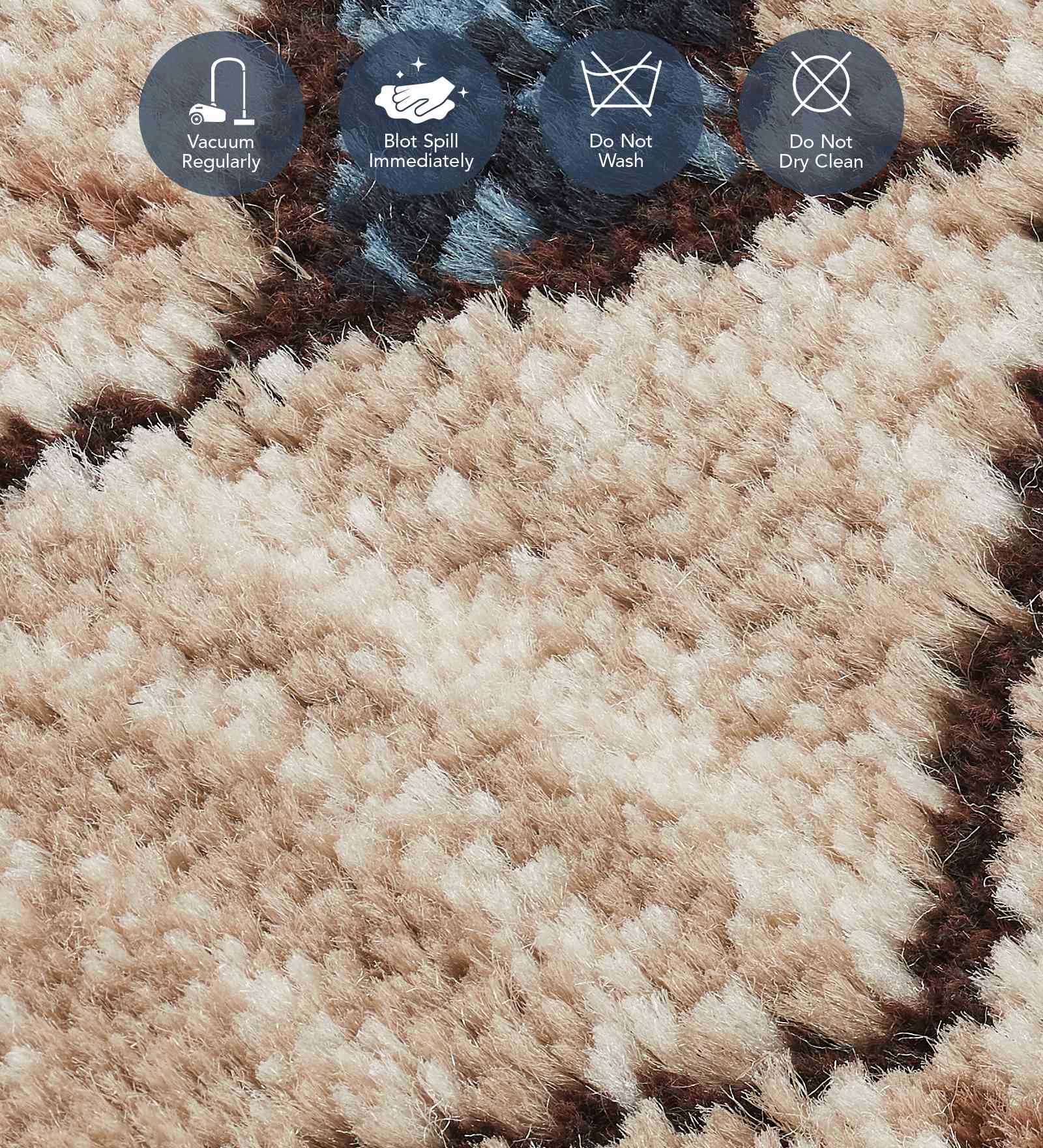 Genious Machine Made Carpet Navy and Brown