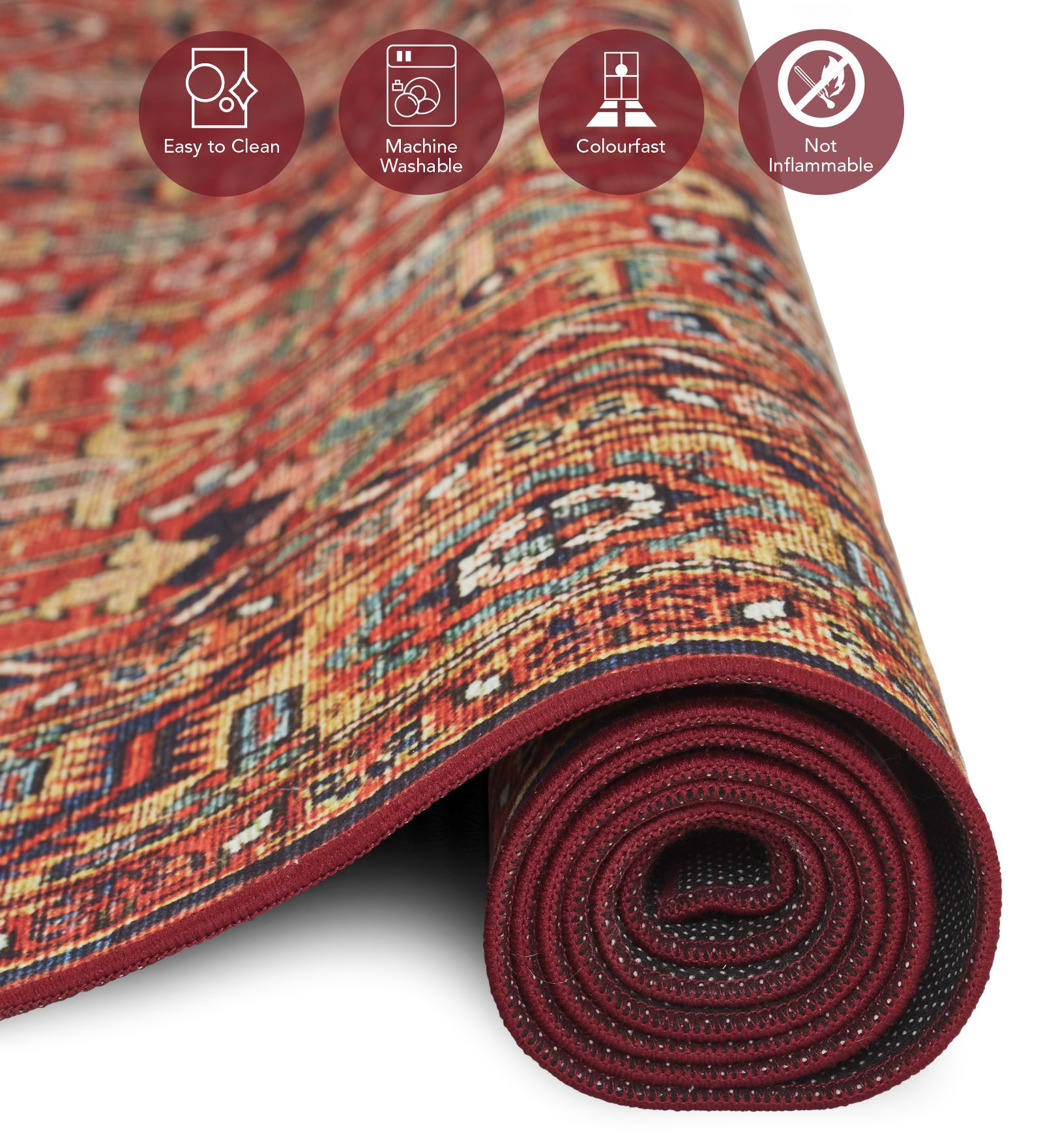 Pop Classical Carpet Rust and Beige