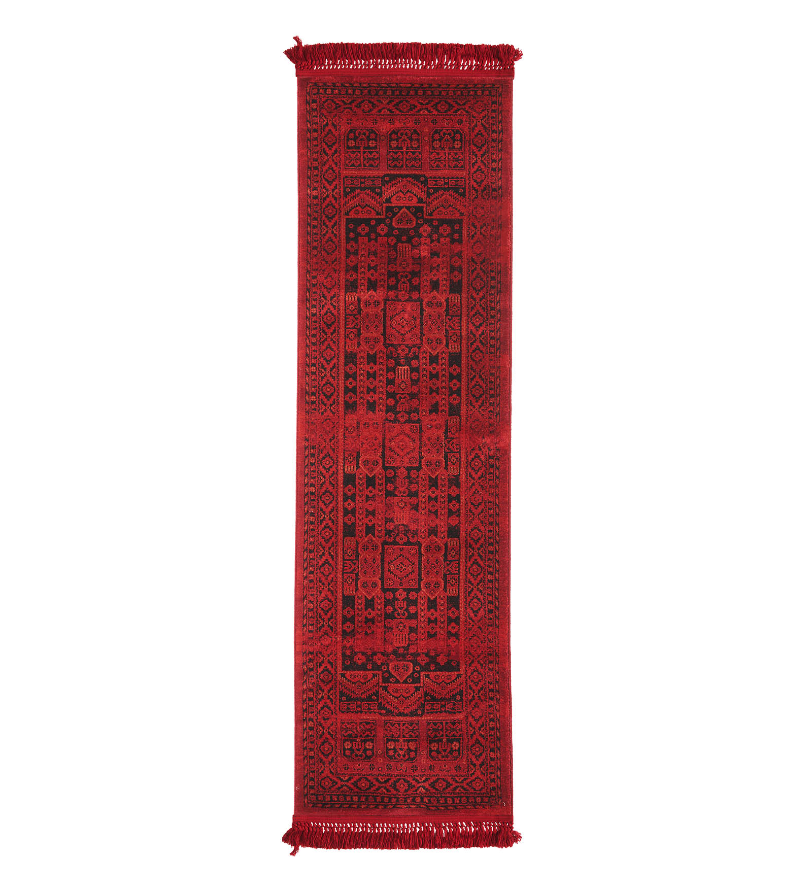 Afghan Classical Bedside Runner Red