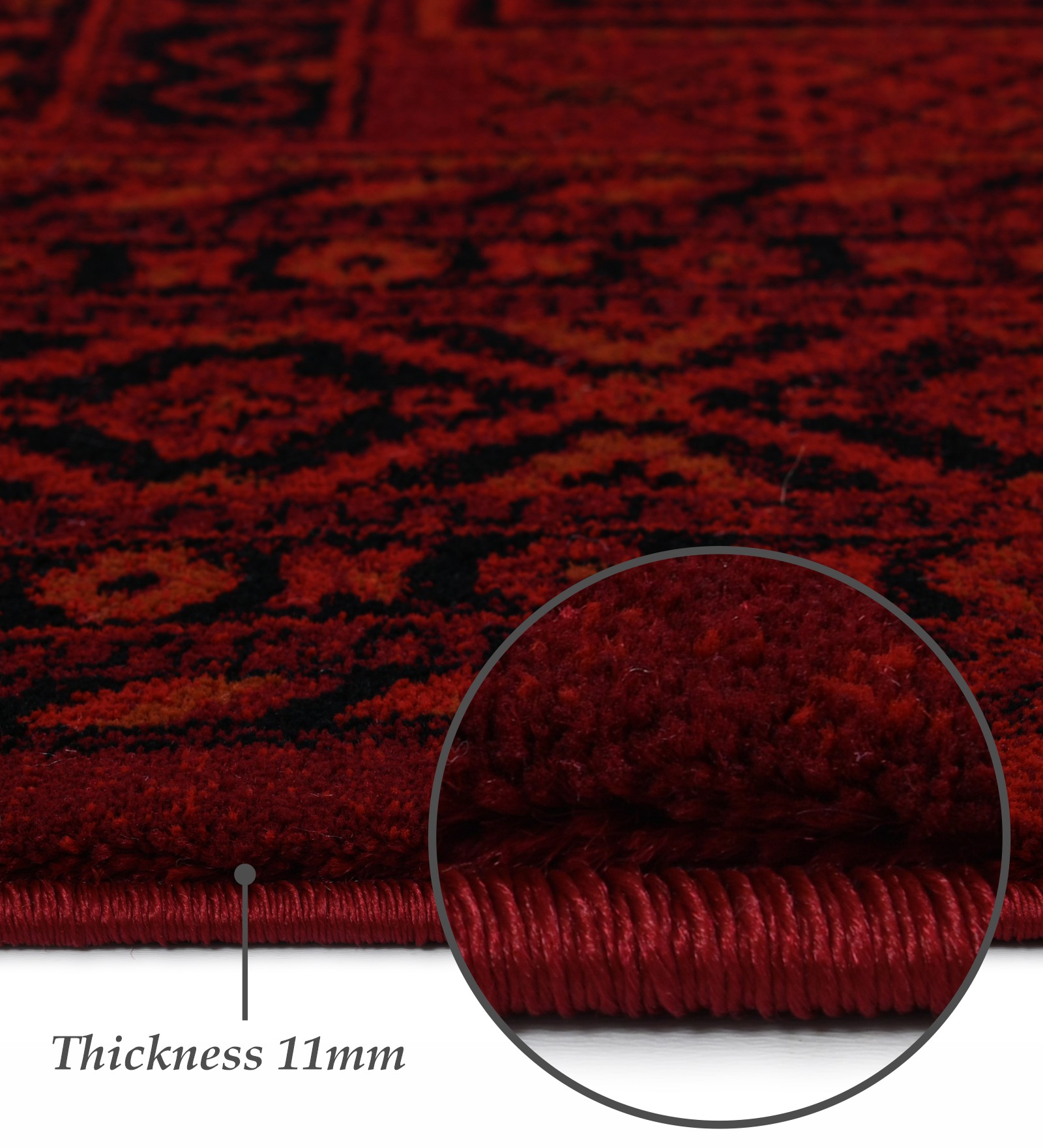 Afghan Classical Machine Made Carpet Red