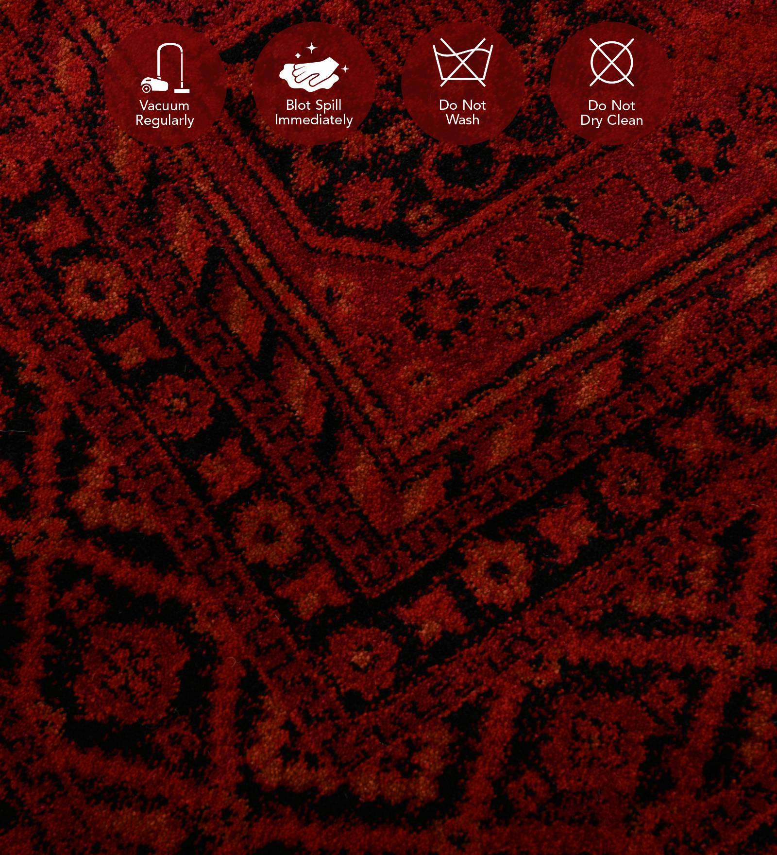 Afghan Classical Machine Made Carpet Red
