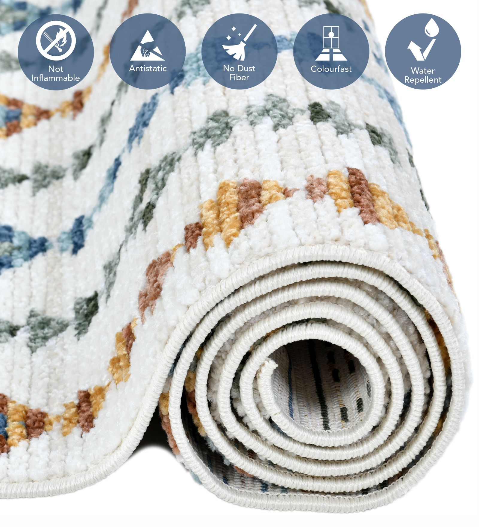 Nepal Neo Classical Machine Made Carpet Cream and Rust