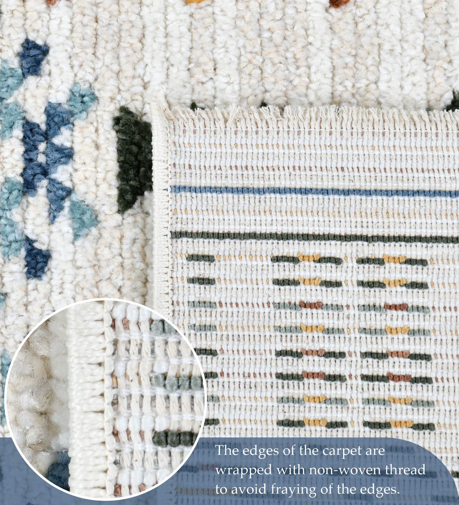 Nepal Neo Classical Machine Made Carpet Cream and Rust