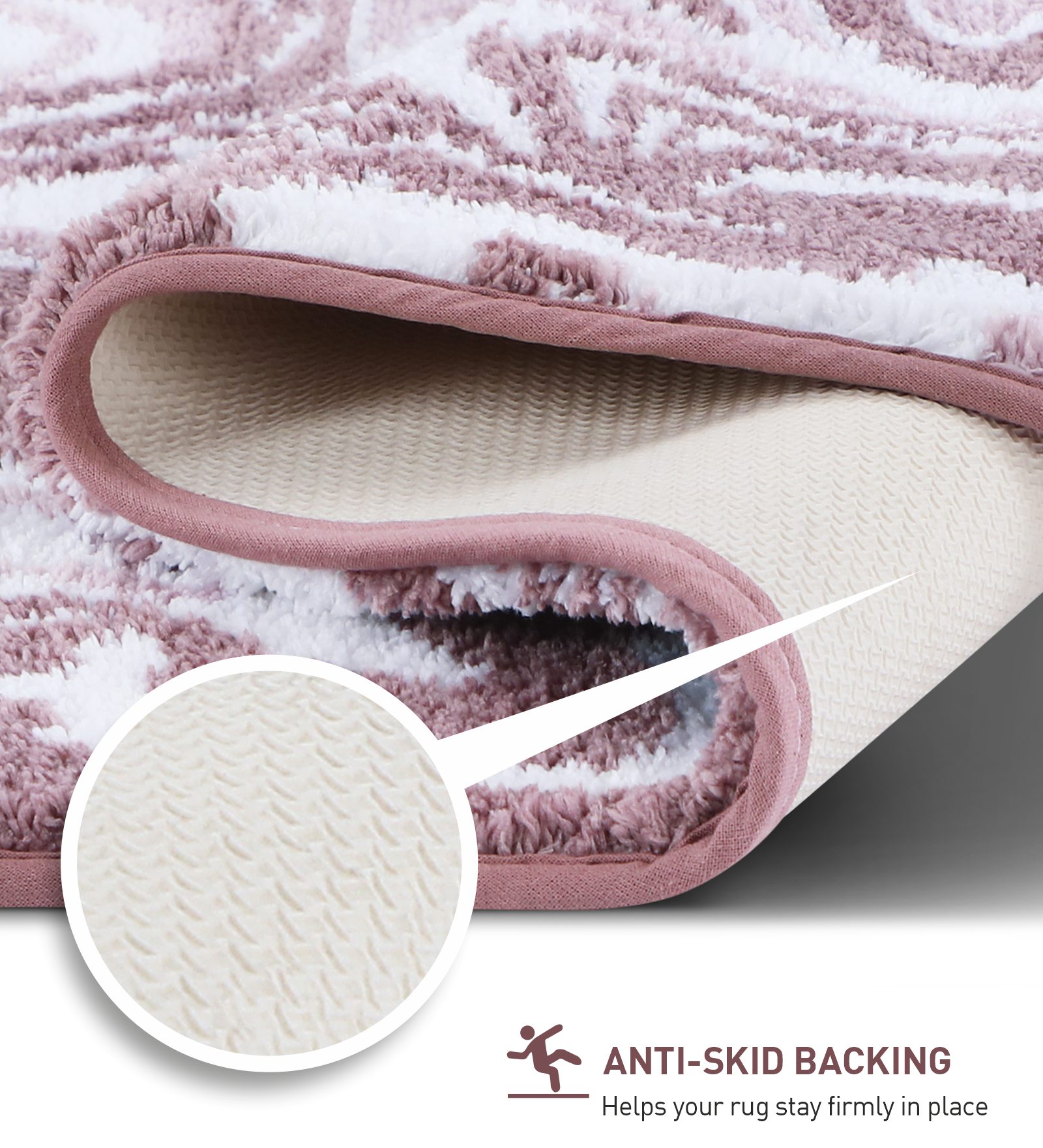 Onyx Anti-skid Super Soft Bath Mat Mouve