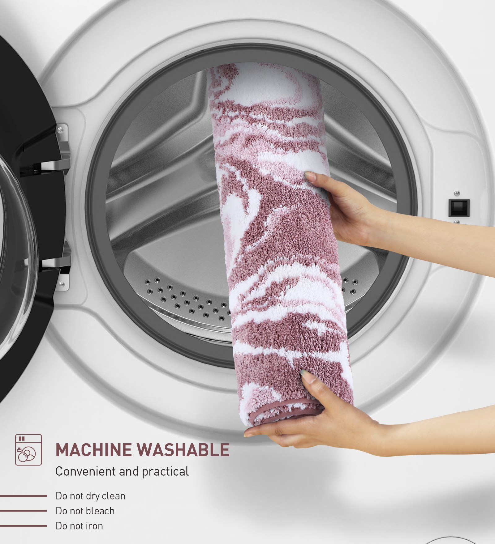 Onyx Anti-skid Super Soft Bath Mat Mouve