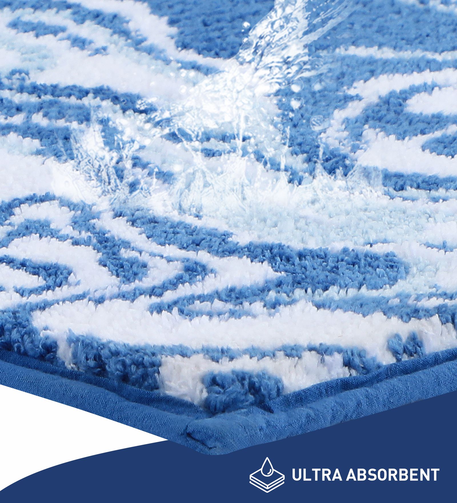 Onyx Anti-skid Super Soft Bath Mat Blue