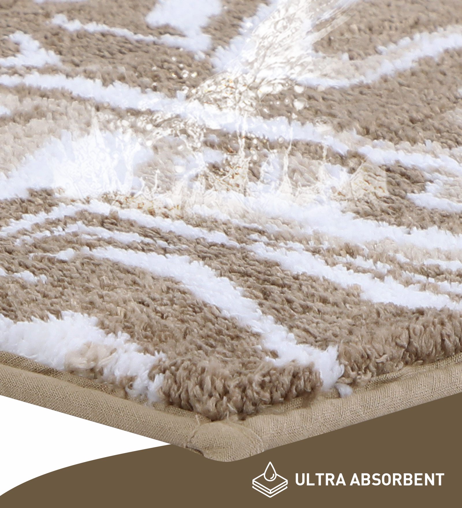 Onyx Anti-skid Super Soft Bath Mat Beige