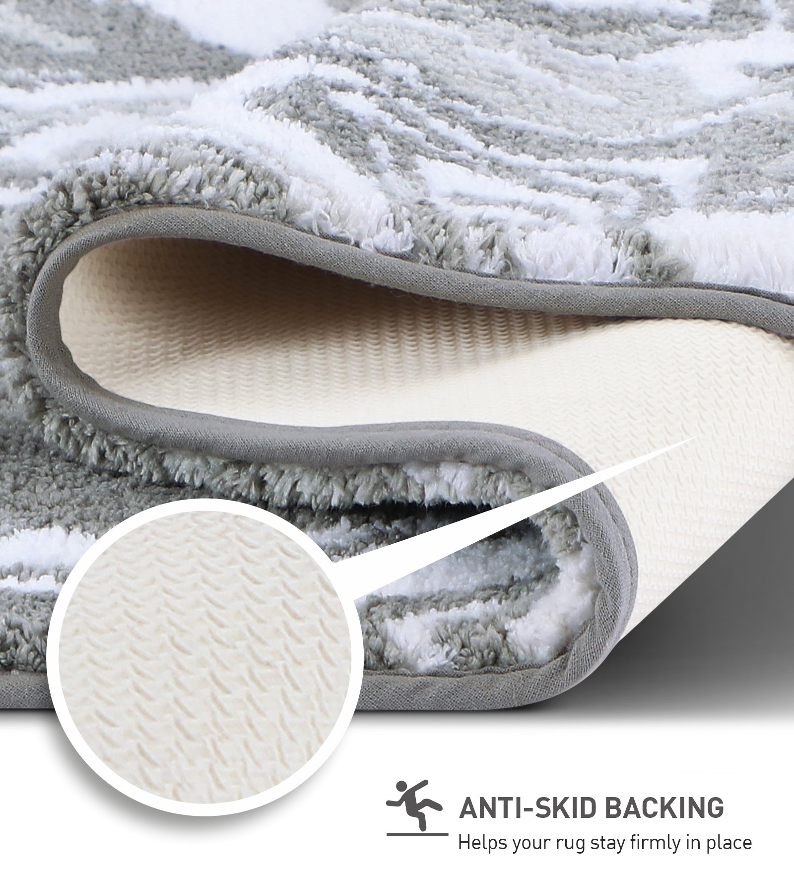 Onyx Anti-skid Super Soft Bath Mat Grey