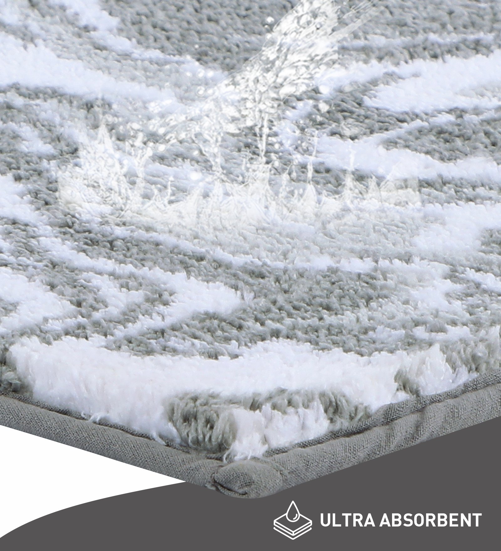 Onyx Anti-skid Super Soft Bath Mat Grey