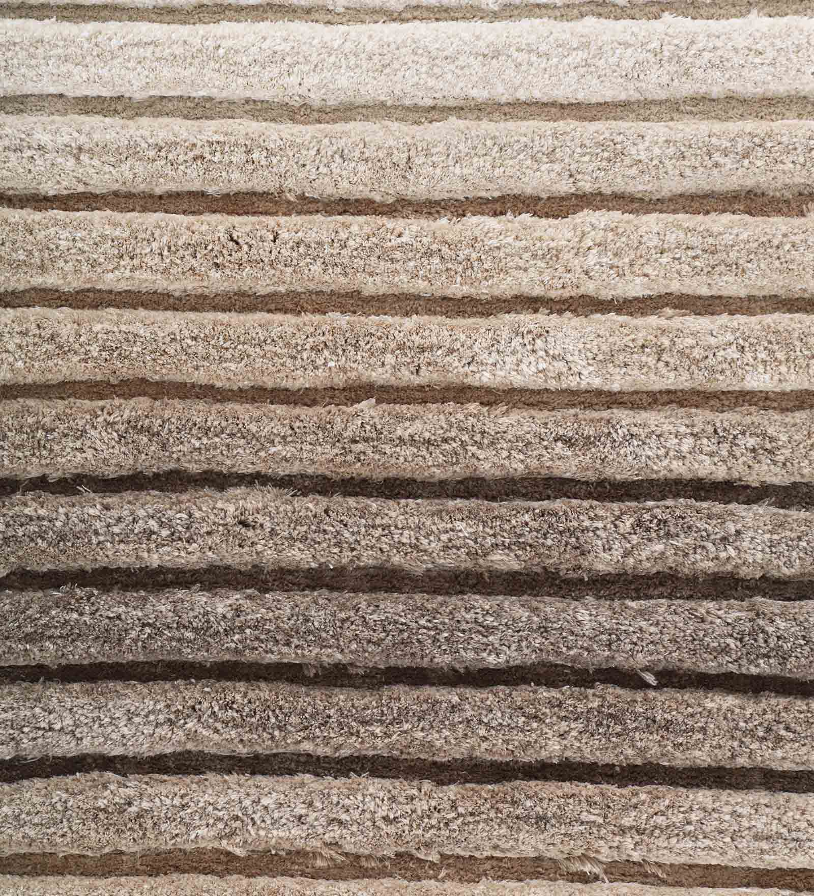 Hermosa Quick Dry Anti Skid Bath Mat Beige White