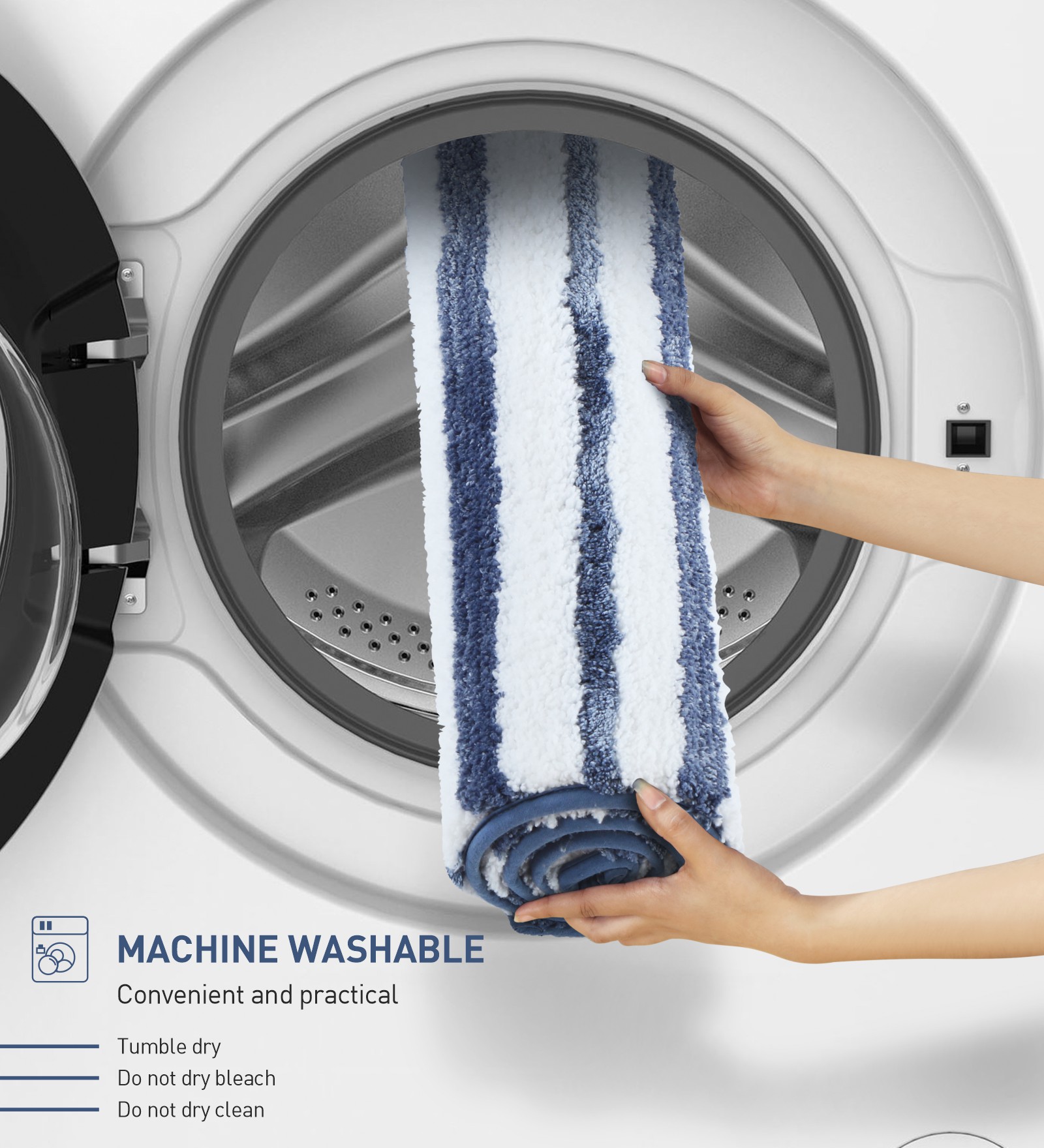 Florence Quick Dry Super soft Bath Mat Blue