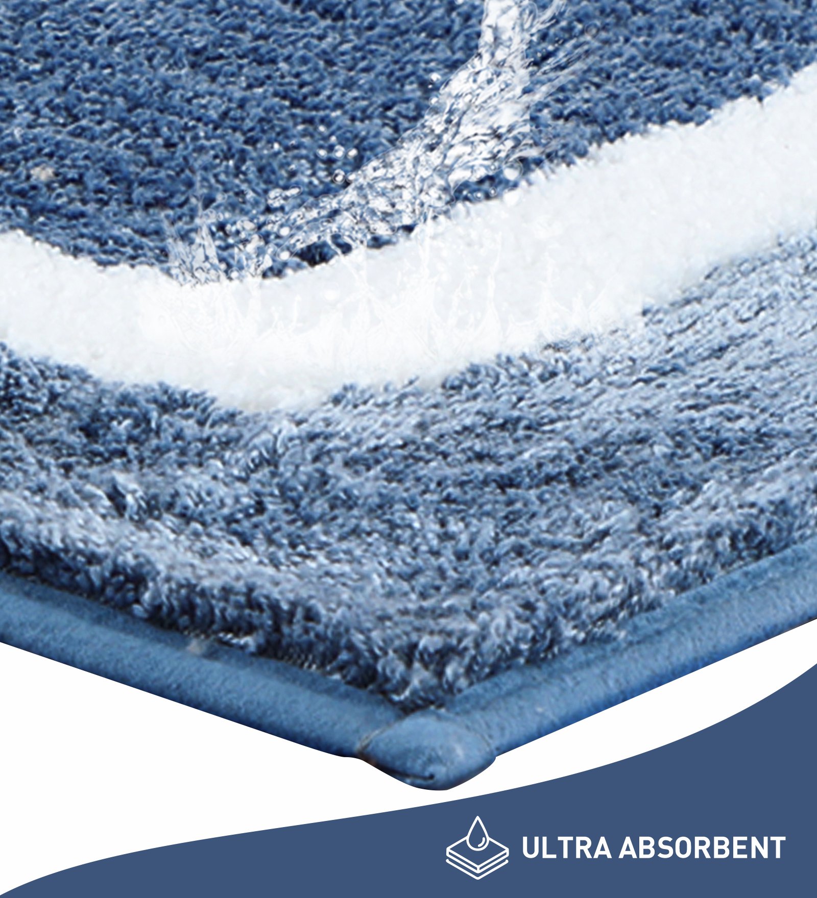 Florence Quick Dry Super soft Bath Mat Blue