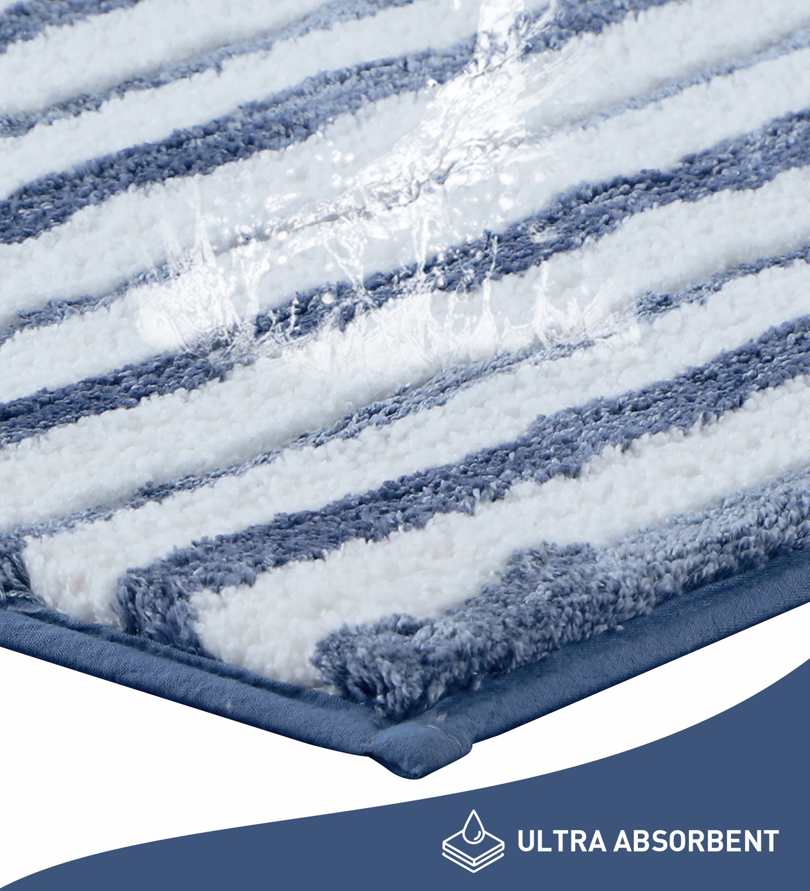 Florence Quick Dry Super soft Bath Mat Blue