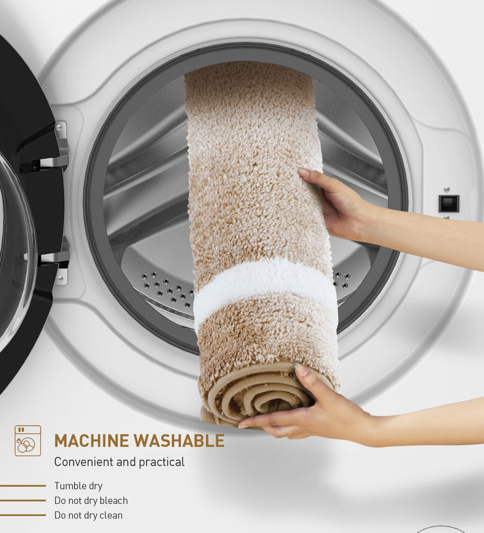 Florence Quick Dry Super soft Bath Mat Camel