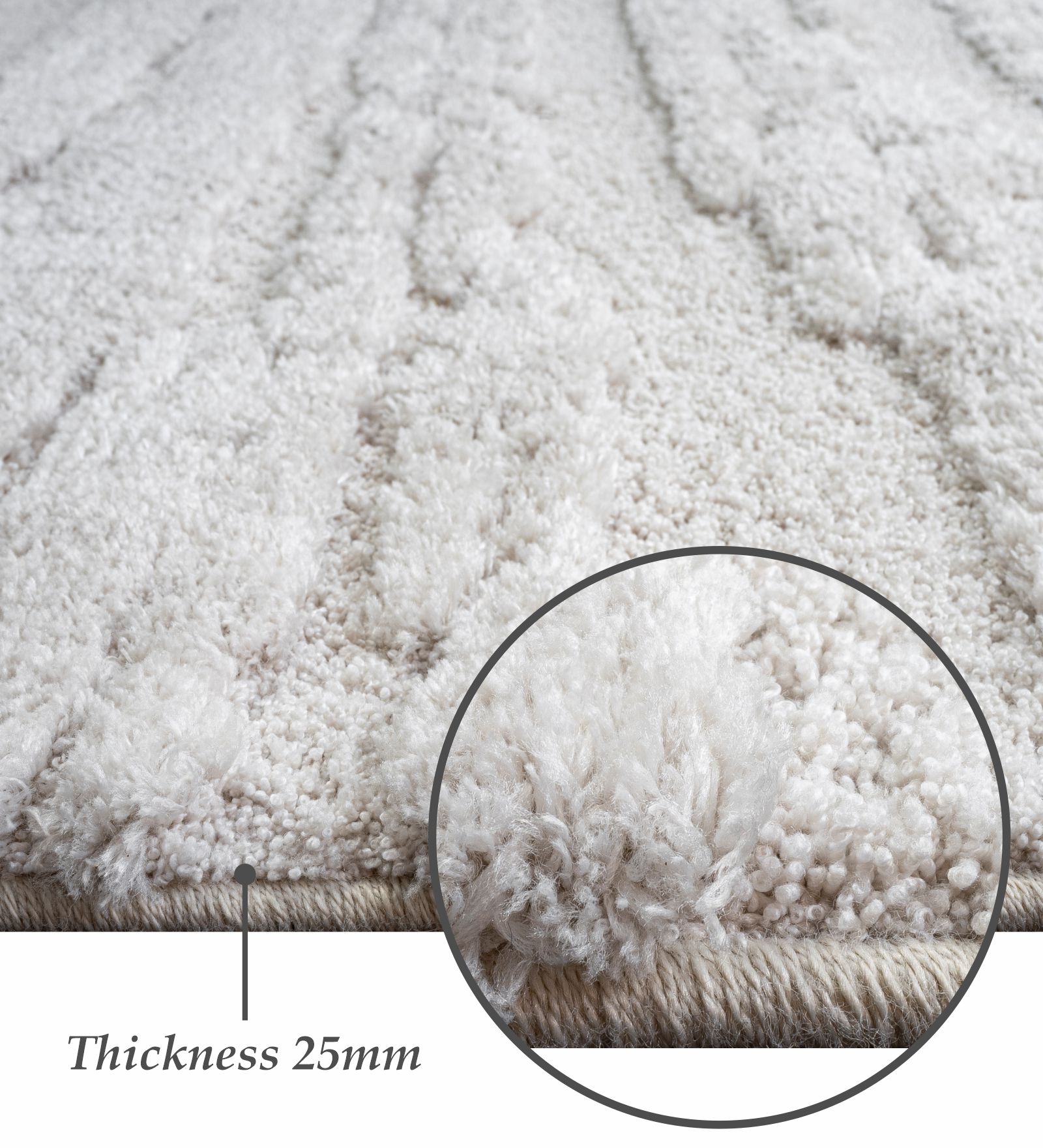 Limba Abstract Machine Made Carpet Cream