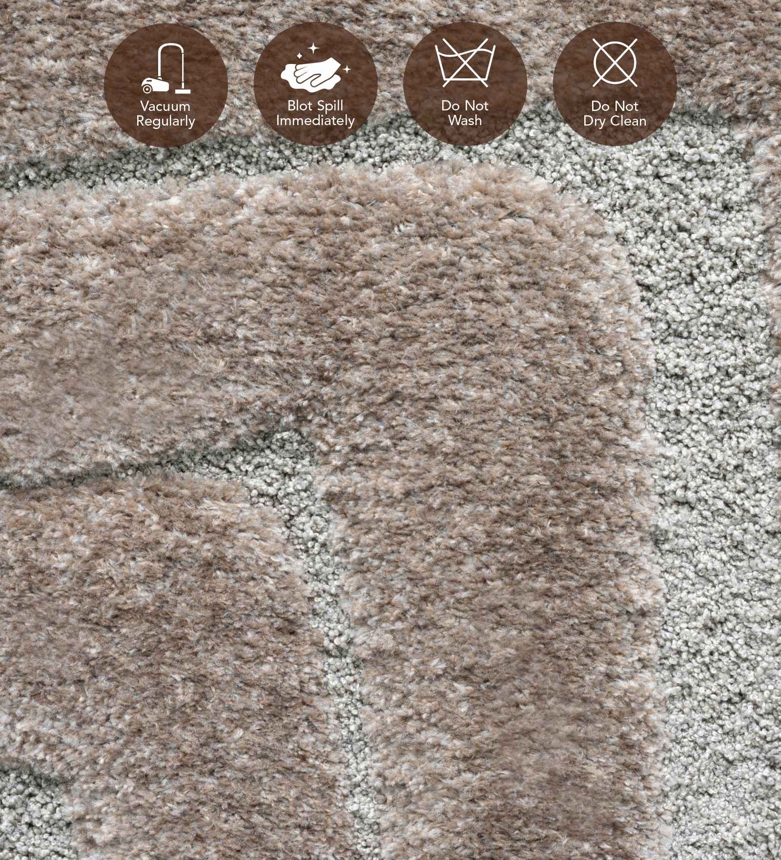 Limba Abstract Machine Made Carpet Brown
