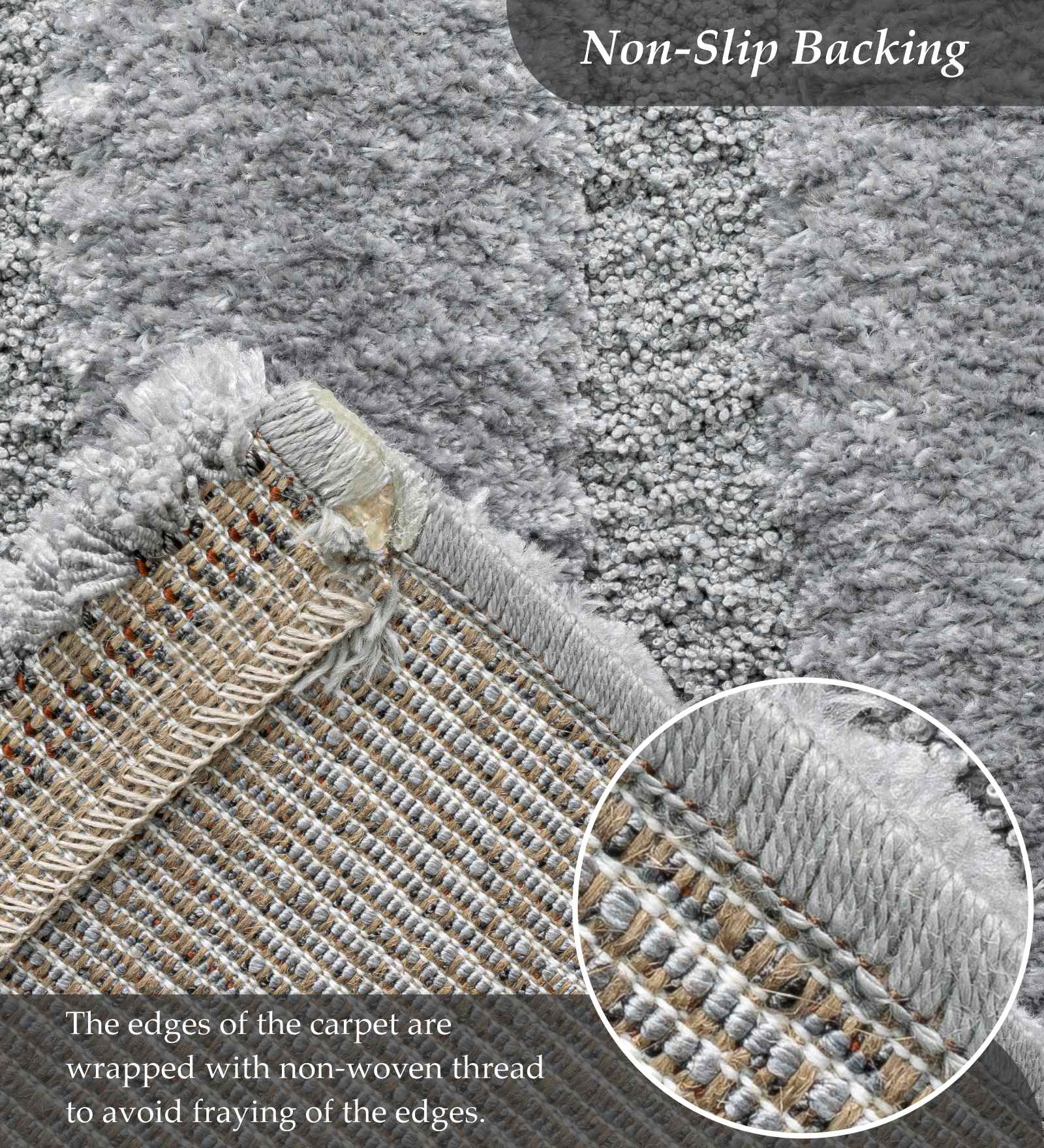 Limba Abstract Machine Made Carpet Grey