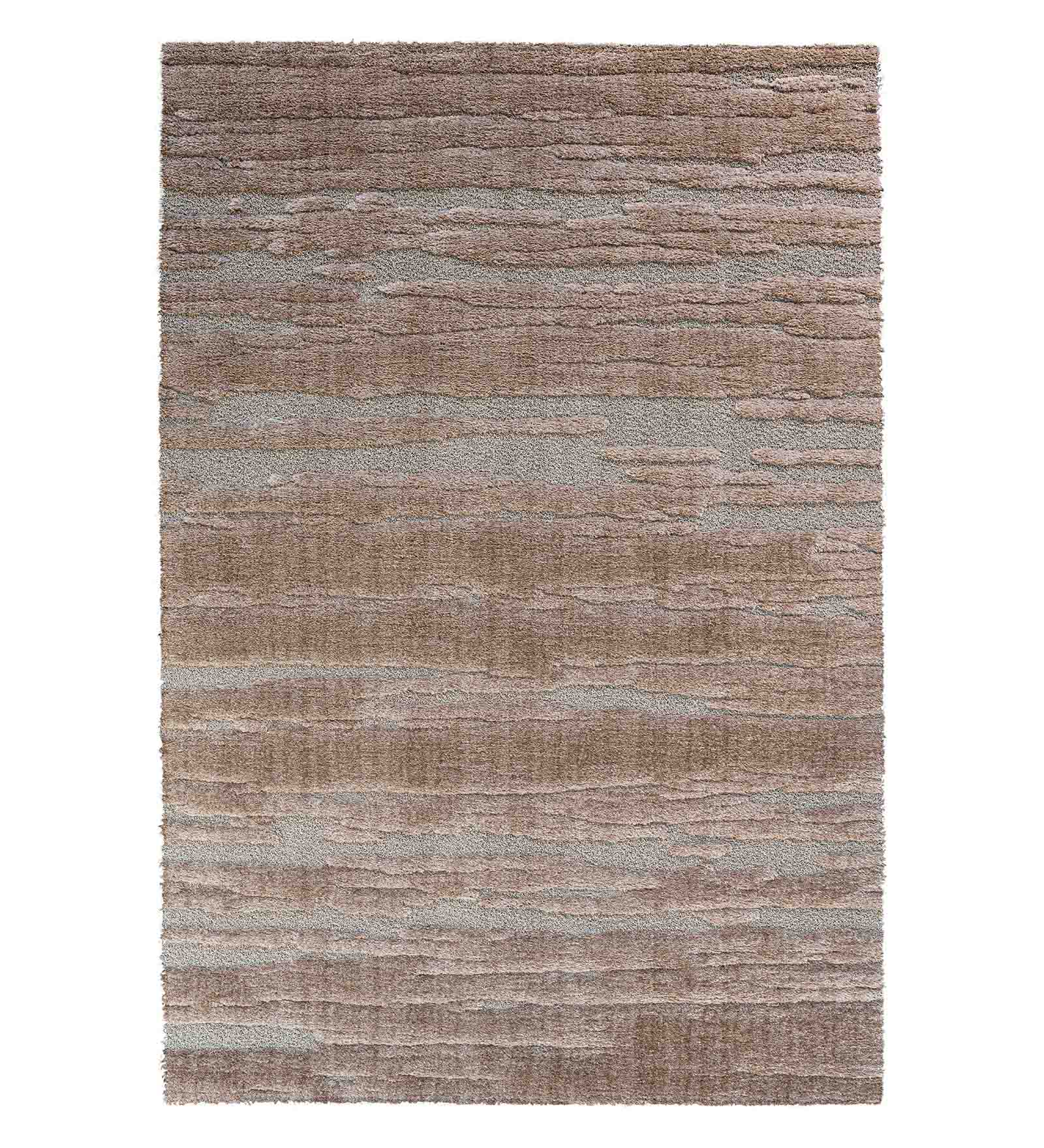 Limba Abstract Machine Made Carpet Brown