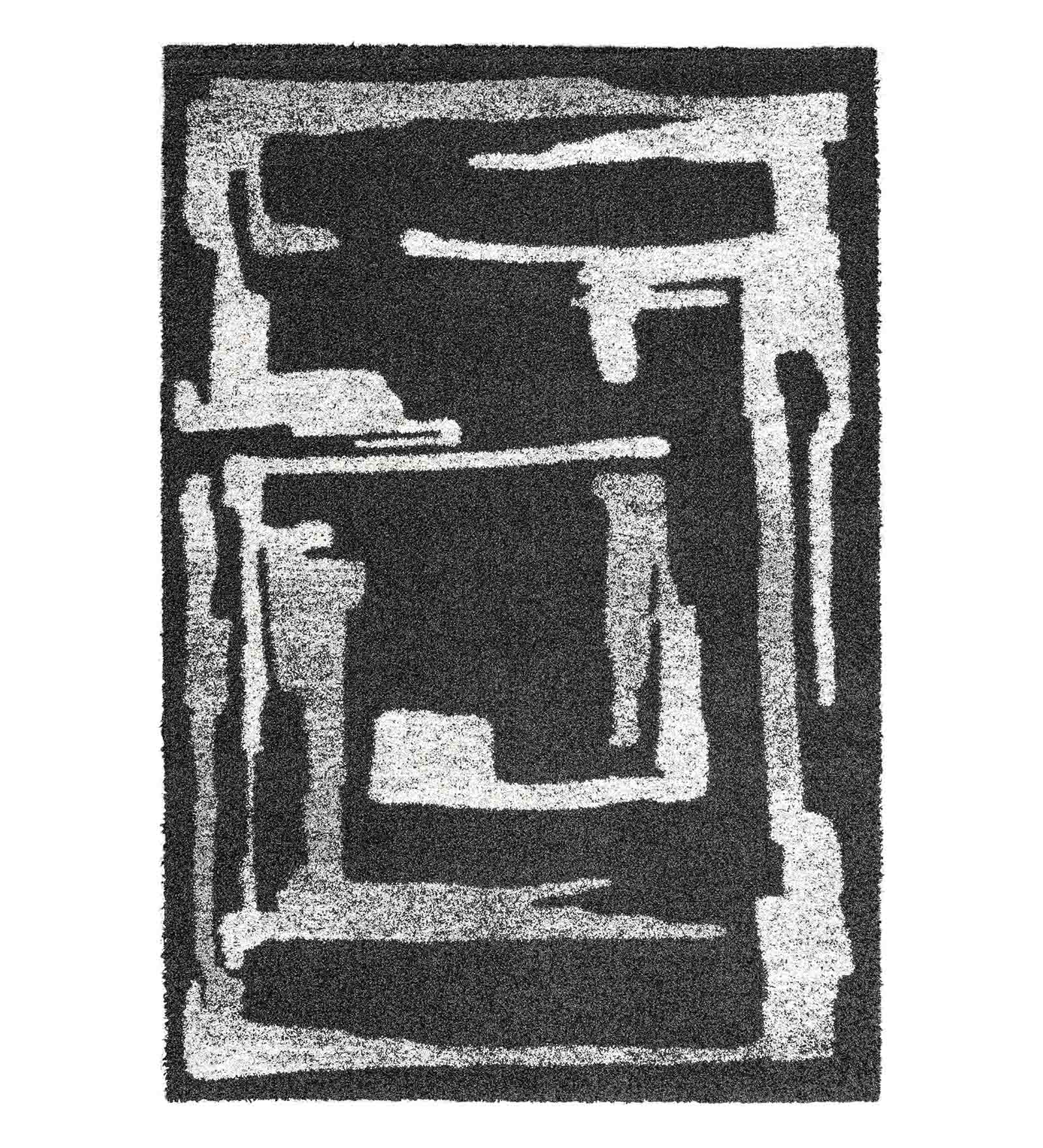 Mehari Polypropylene Shaggy Carpet Charcoal