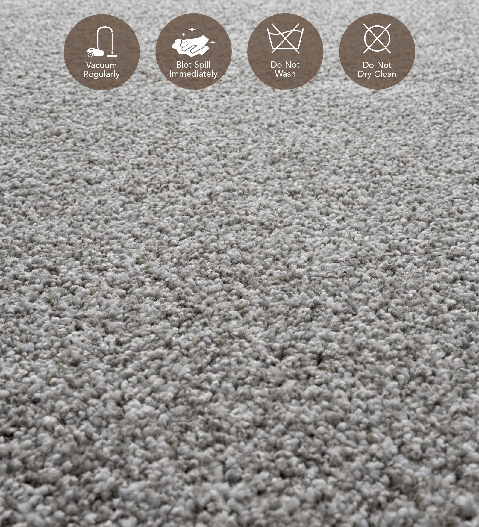 Mehari Polypropylene Shaggy Carpet Grey and Beige